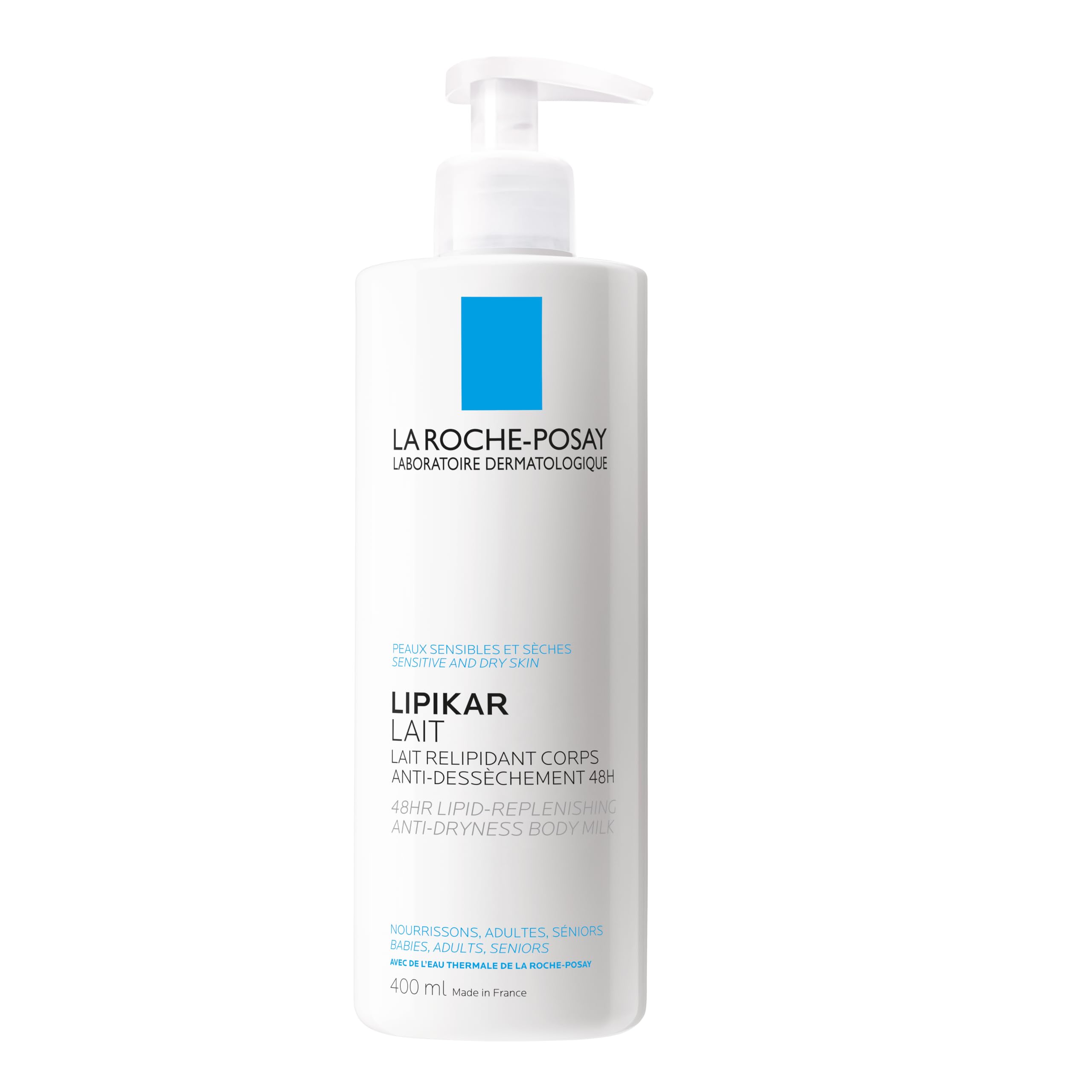 La Roche-Posay Lipikar Lait Body Milk, 48H Anti-Dryness Lotion, 400ml
