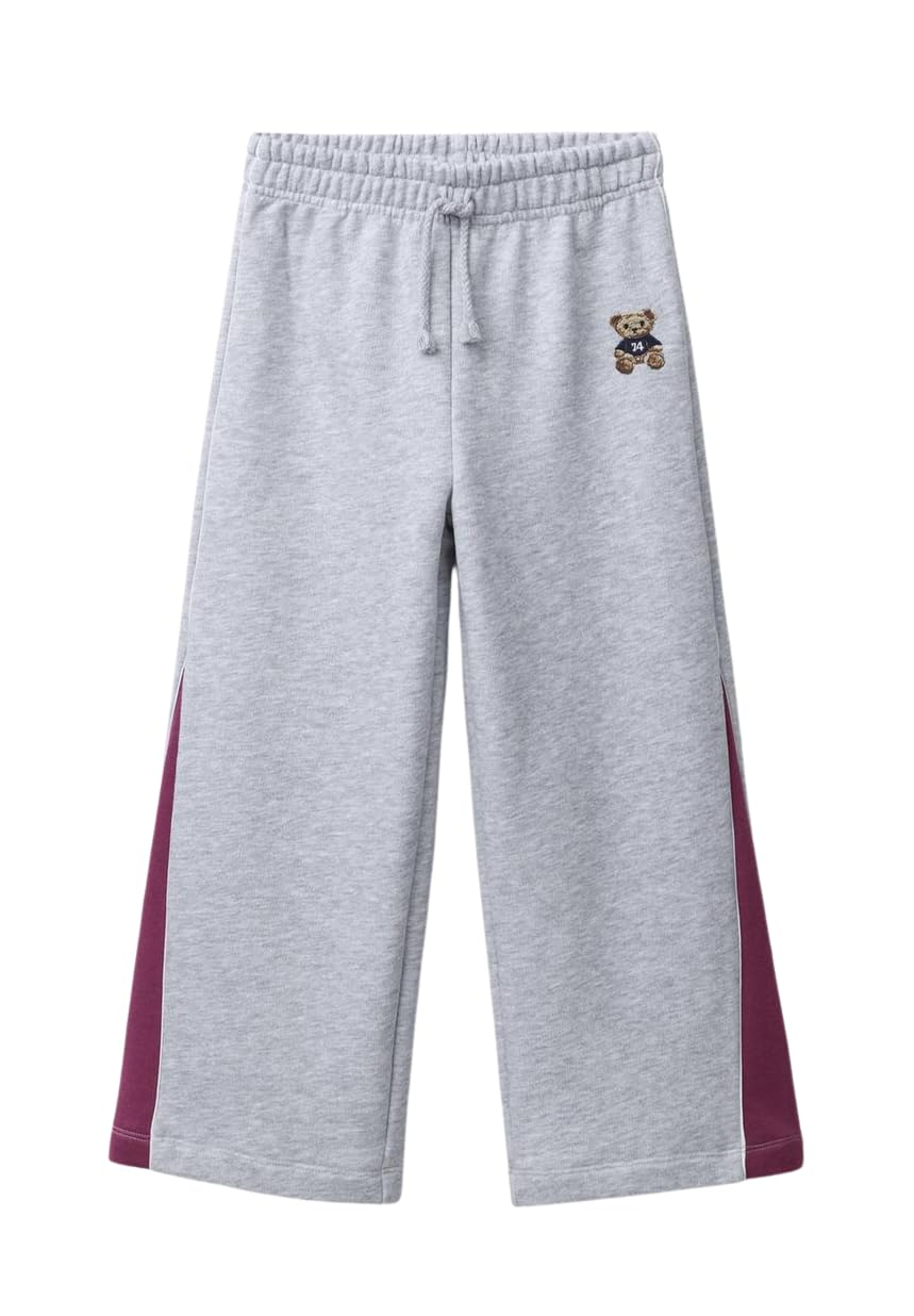 Alan Jones Clothing Girls Wide Leg Track Pants | Elastic Waistband with Drawstring | Regular Fit Casual Pants for Girls-image-38