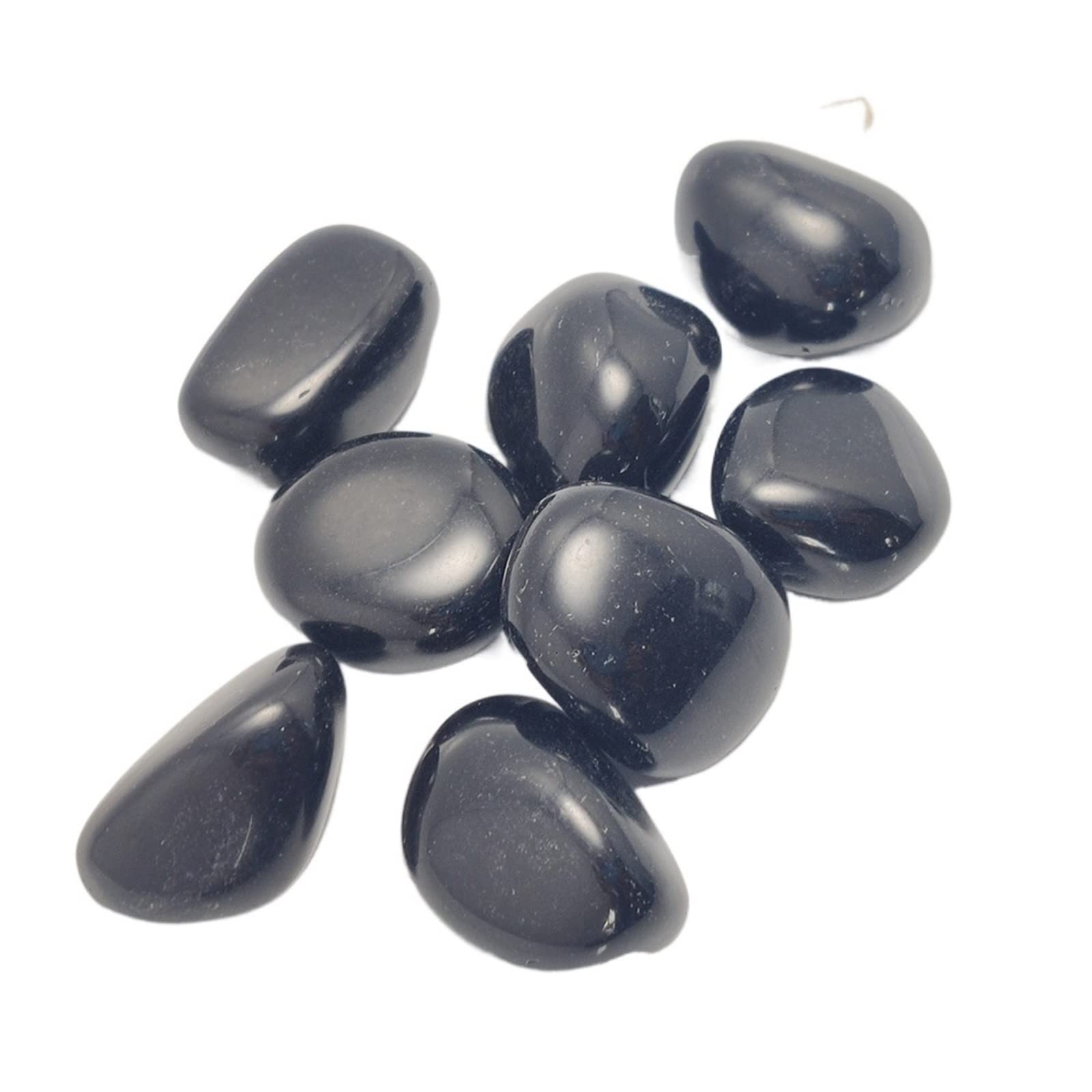 2 uds obsidiana Negra Natural Piedra desmagnetizadora pecera Piedras de Grava de Cristal Natural Piedra Decorativa caída dingchi Espécimen Mineral de Piedra
