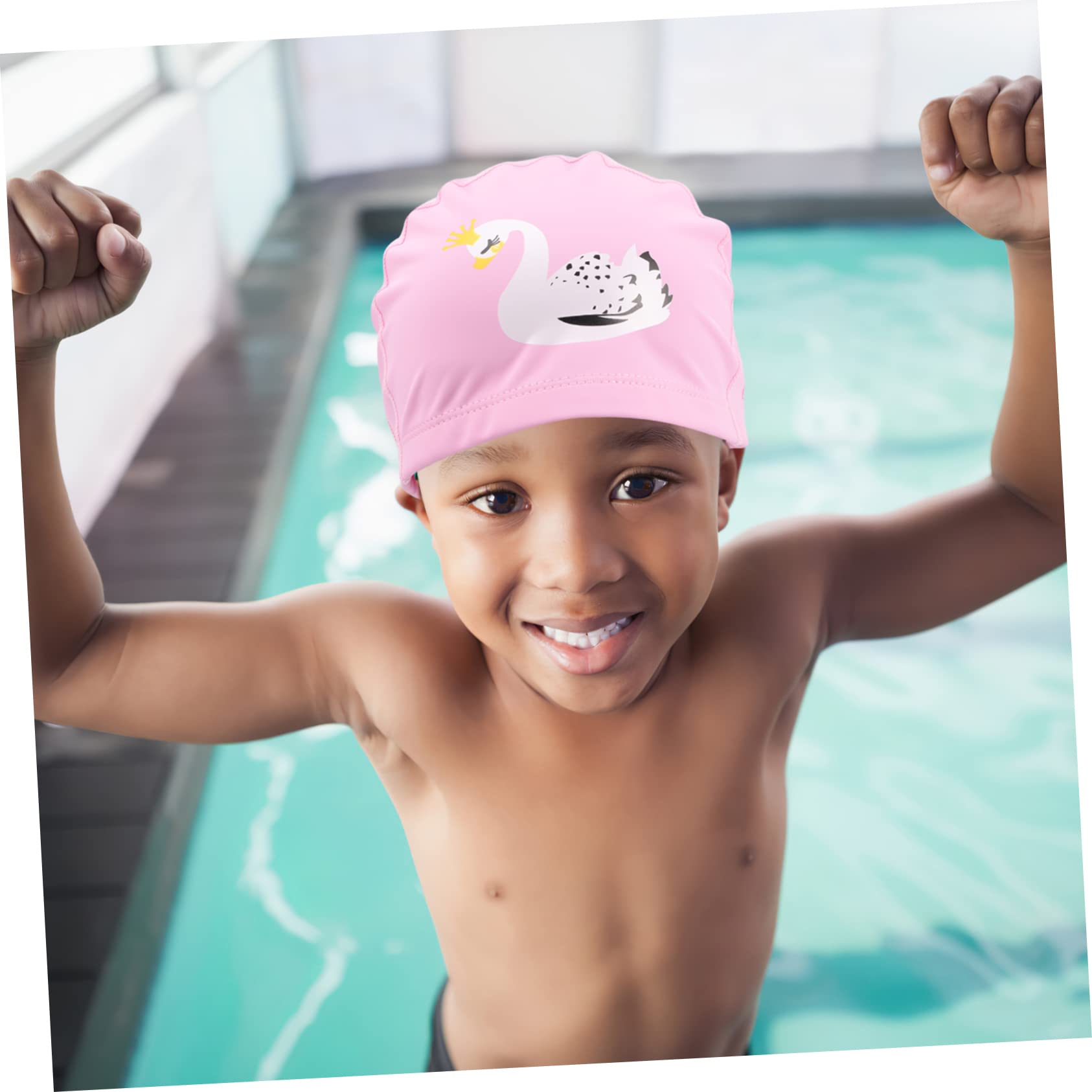 BESPORTBLE Bonnet De Bain pour Enfants Bonnet Imperméable en PVC Hommes Et Femmes