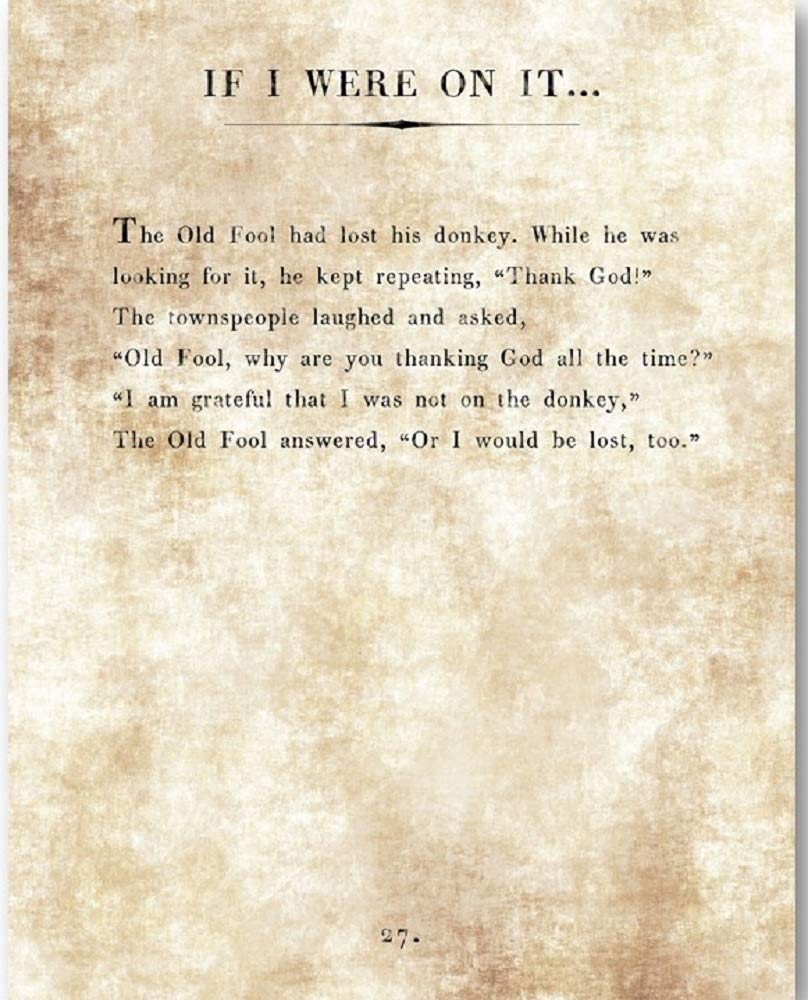 Ramini Brands Aesop's Fables - If I were On It - 11 x 14 Unframed Typography Book Page - Great Gift for Book Lovers and Librarians