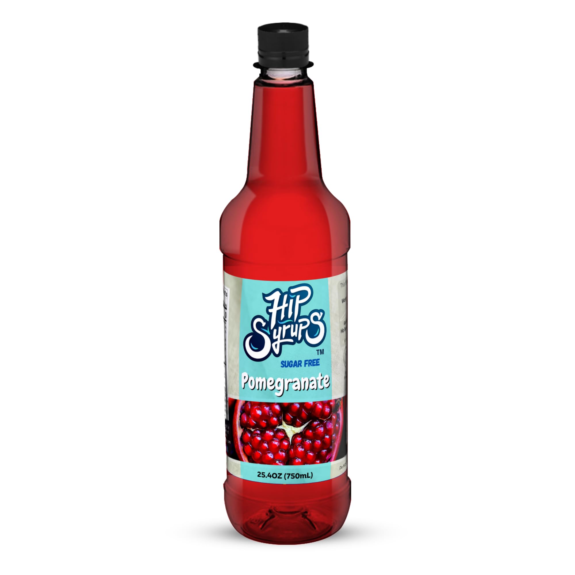 Hip Syrups - Pomegranate Sugar Free Simple Syrup Designed for Water Flavor, Bubble Tea, Boba Tea, Cocktails, Pomegranate Flavoring, Water Enhancer, Drink Mix for Ice Tea, Lemonade & More, Zero Calorie Flavoring, Keto Friendly, Sugar Free