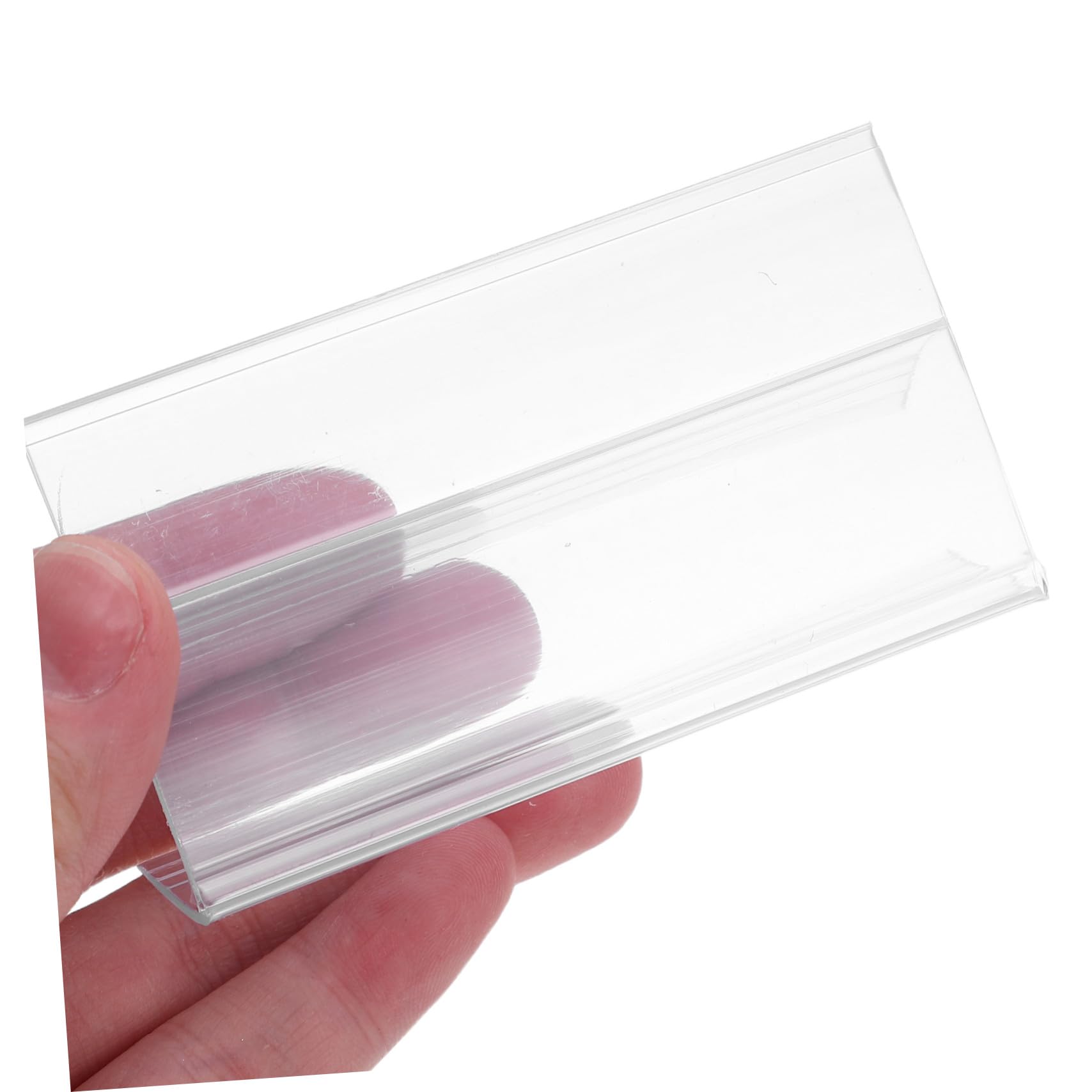 Porta Etichette da Scaffale Clip, Pvc, 100 Pezzi