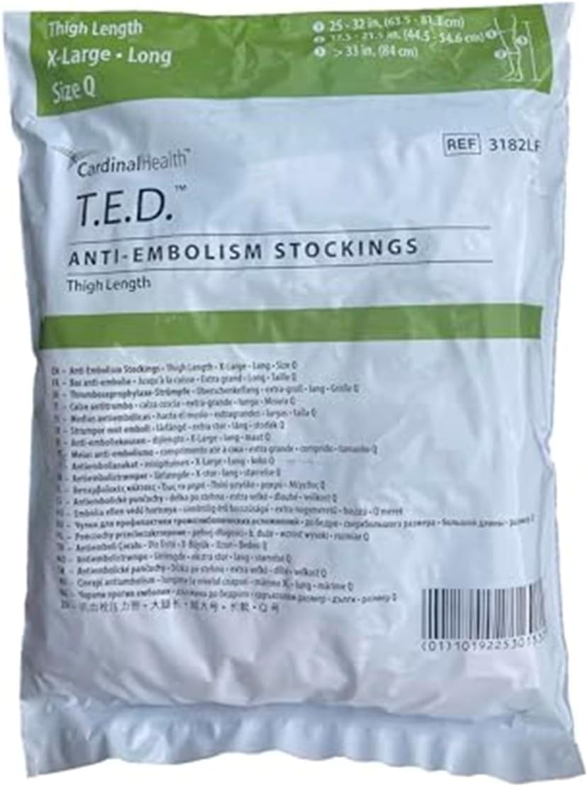 T.E.D, Thigh High, Size (Q), XL Long, White, 1 Pair