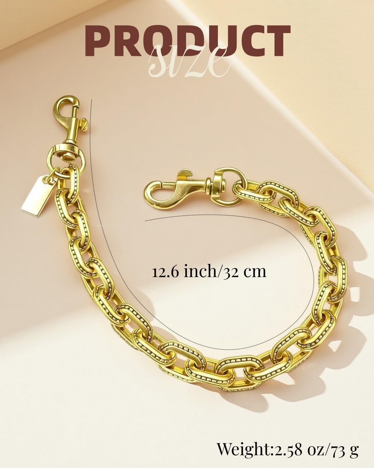 Bag Charms Purse Charm Chain for Handbags,Wallet Pants Belt Purse Extender Chain,Tote Bag Accessories for Women - Image 3