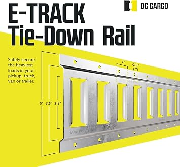 DC Cargo Mall E Track Rail Tie-Down Kit (8 Foot - 28 Pieces)