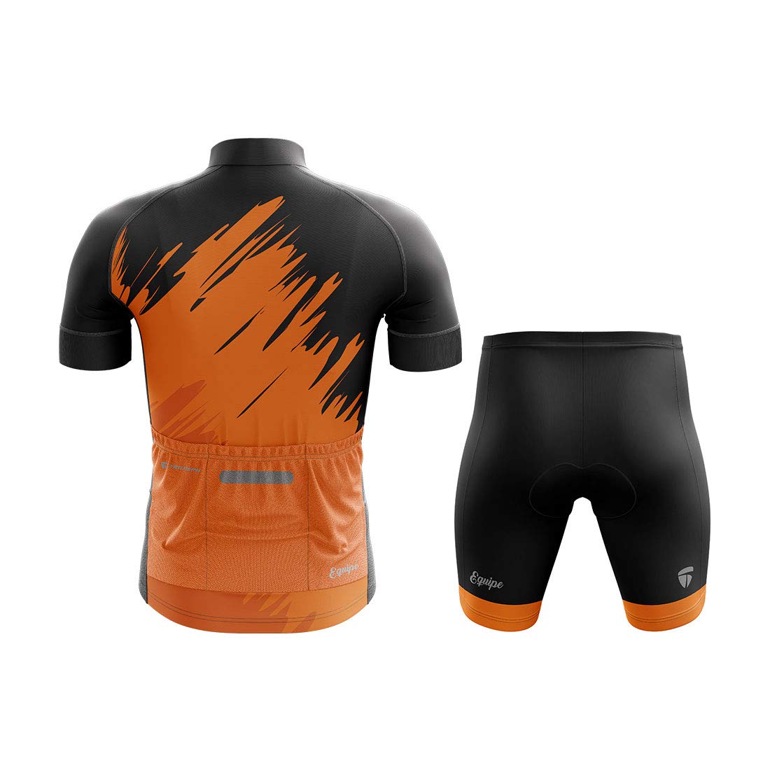 WARRIOR Triumph Men's Cycling Jersey Set Quick-Dry Mountain Biking Shirt with 3D Padded Shorts Cycling Tights/Half Pants Suit Size Jersey (L) - Shorts (L) Multicolour