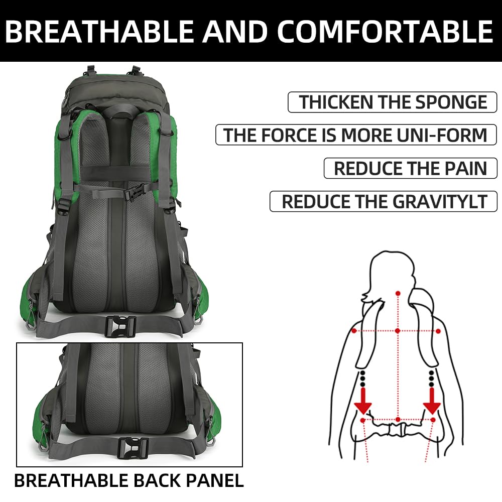 Amazon.co.jp: WIYPRQZ 60L 防水 ハイキング キャンプ バック
