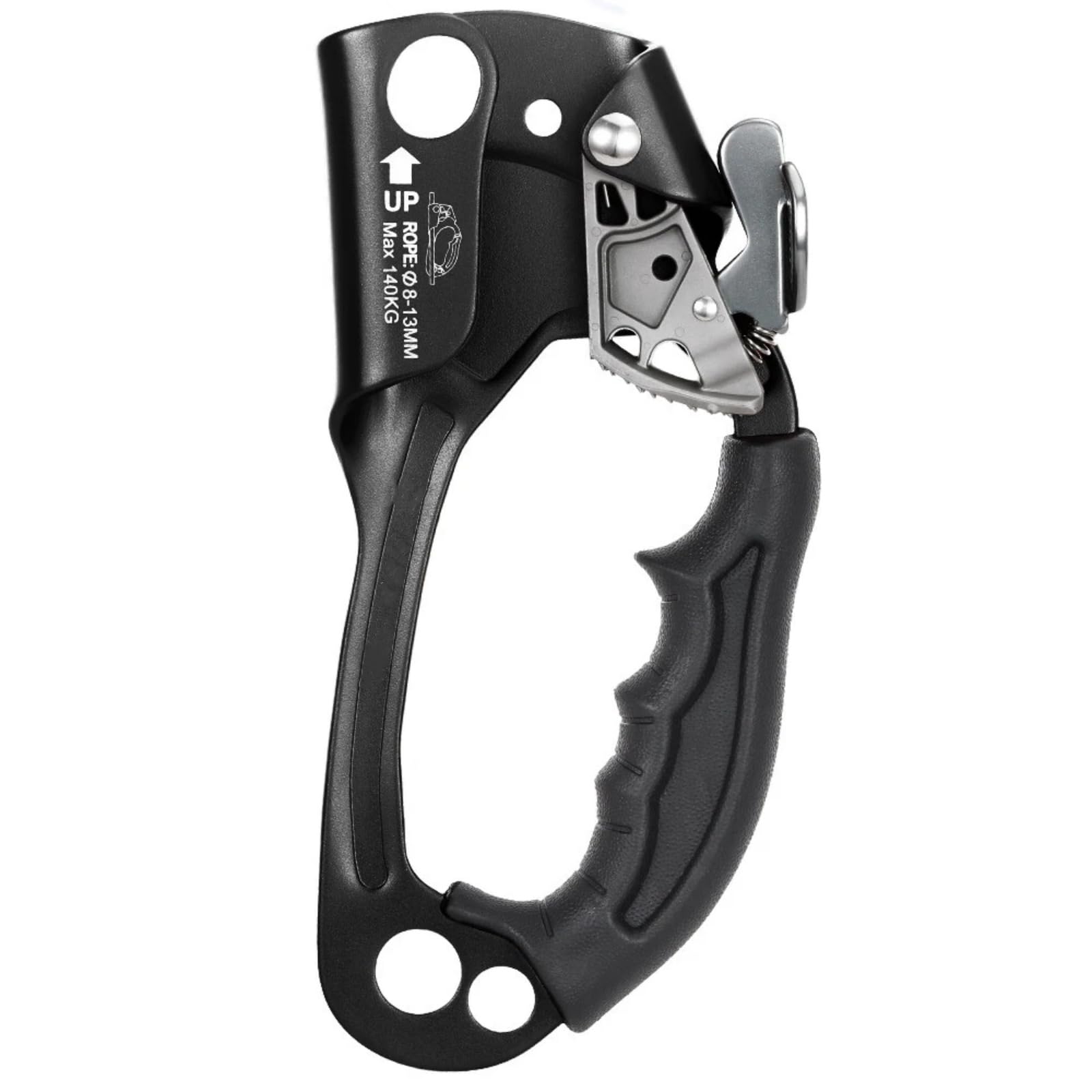 NATEFEMIN Stainless Steel Right Hand Ascender, 140kg Rappelling Gear Equipment for 8~13mm Rope, 4kN
