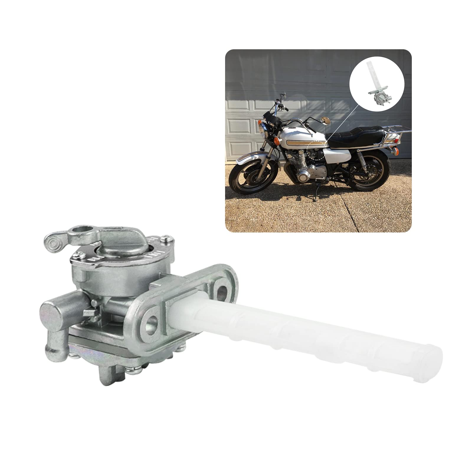 Wai Danie 44mm Robinet De Carburant Interrupteur De Carburant Robinet De Moto Compatible avec Suzuki GS300 GS450 GS550 GS650 GS750 GS850 GS1000 GS1100 GSXR 750 1100 Katana 600 750 GSX 600F 750F