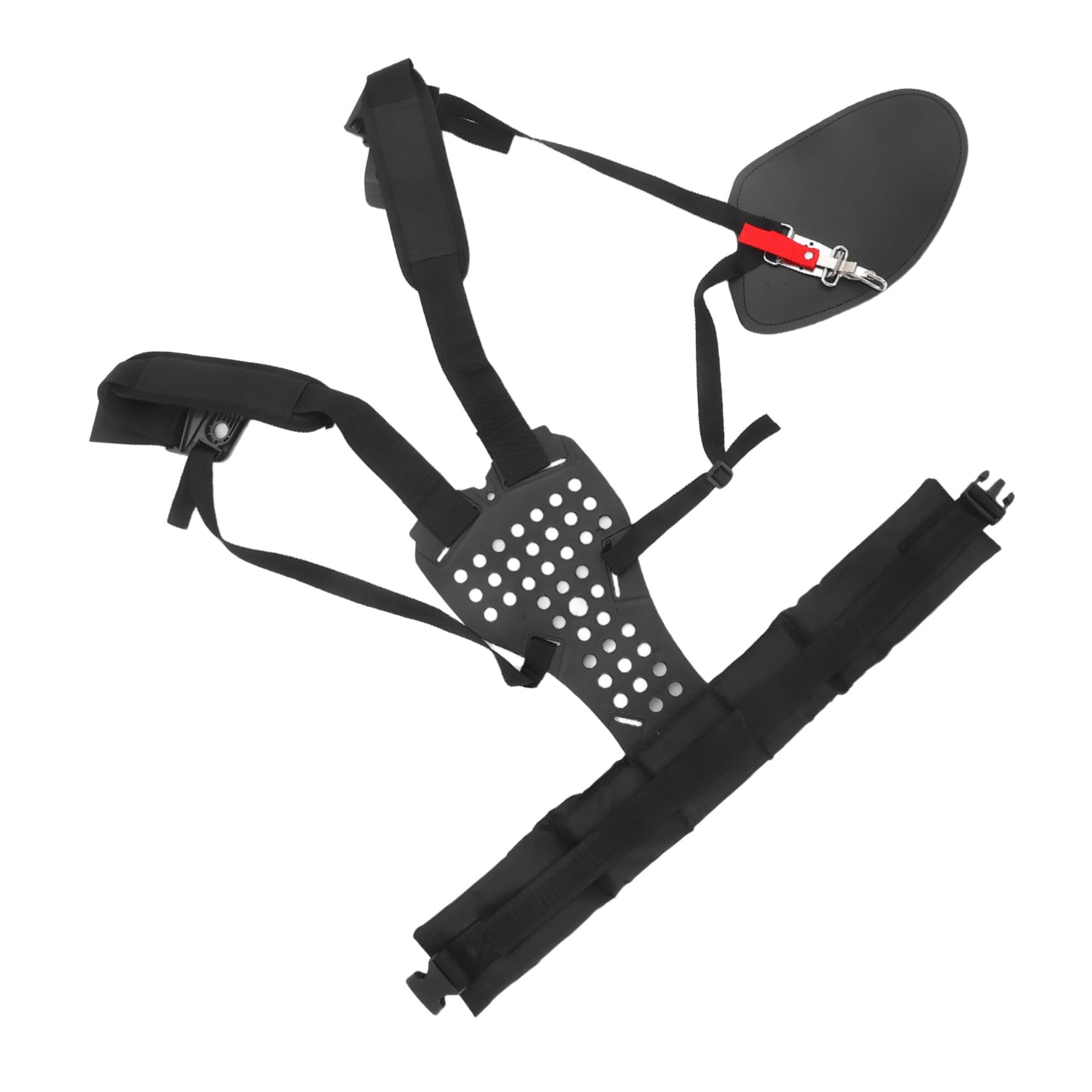 Cinghia per Rifinitore Ergonomica Fascia Soffiatore per Foglie Fascia di Rifinitura Regolabile Doppia Spalla per Il Trimmer Tracolla Bordata Cintura di Rifinitura Regolabile Black
