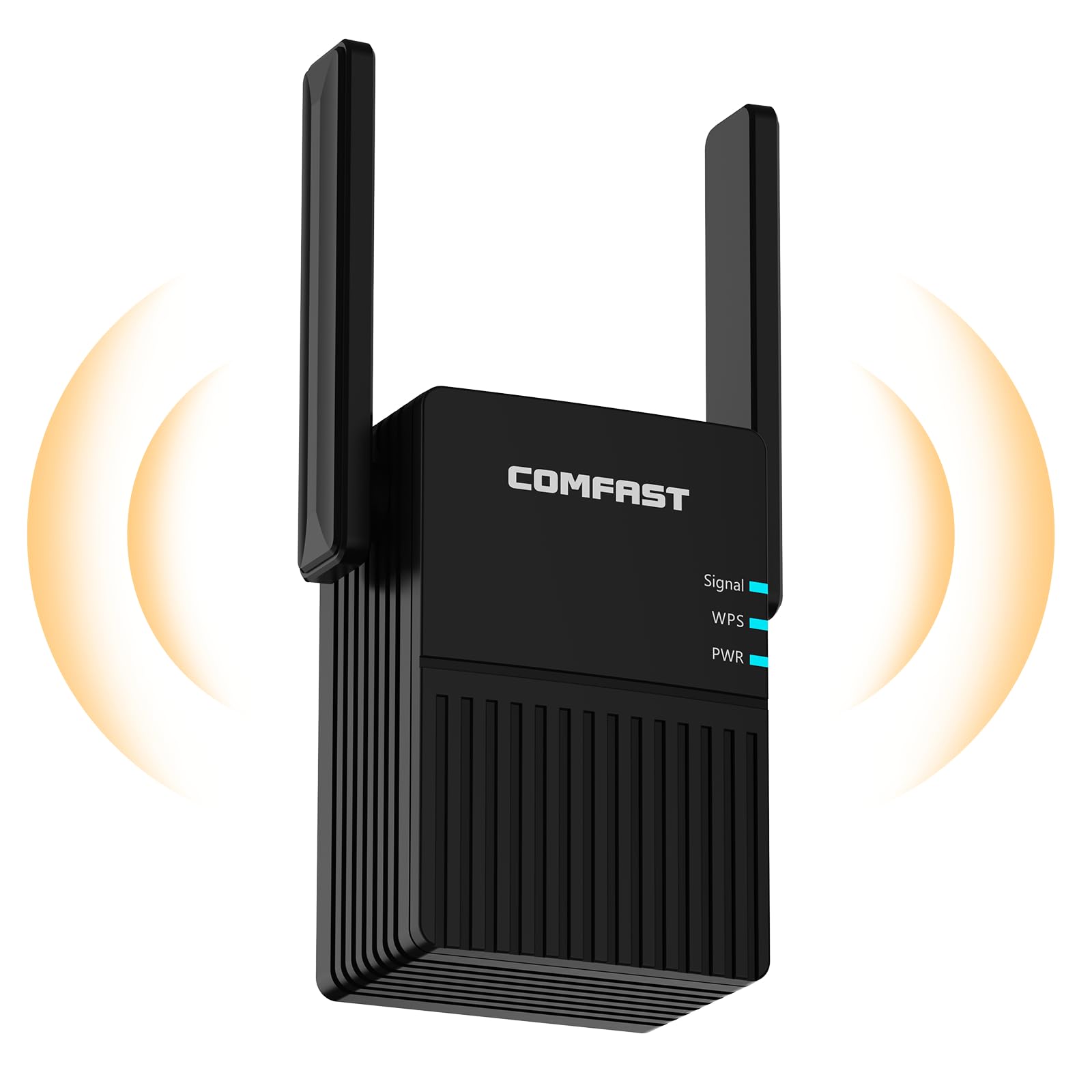 COMFAST WLAN-Verstärker, WLAN Repeater 1200 Mbit/s Dual Band mit 2 Antennen, WPS, MU-MIMO, LED-Signalstärkeanzeige, Kompakt & Leicht für Unterwegs, Optimale Wärmeableitung – ideal für Zuhause und Büro