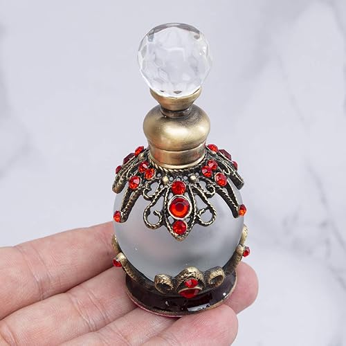 Miniatura 10 de YU FENG Botella de perfume de cristal de zafiro vacía recargable estilo retro de lujo para aceites esenciales