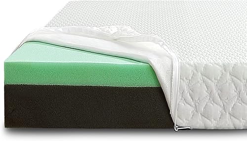 Cubrecolchón tamaño Queen, 3 pulgadas de doble capa de espuma viscoelástica con funda de bambú, cubrecolchón de cama de firmeza media para aliviar