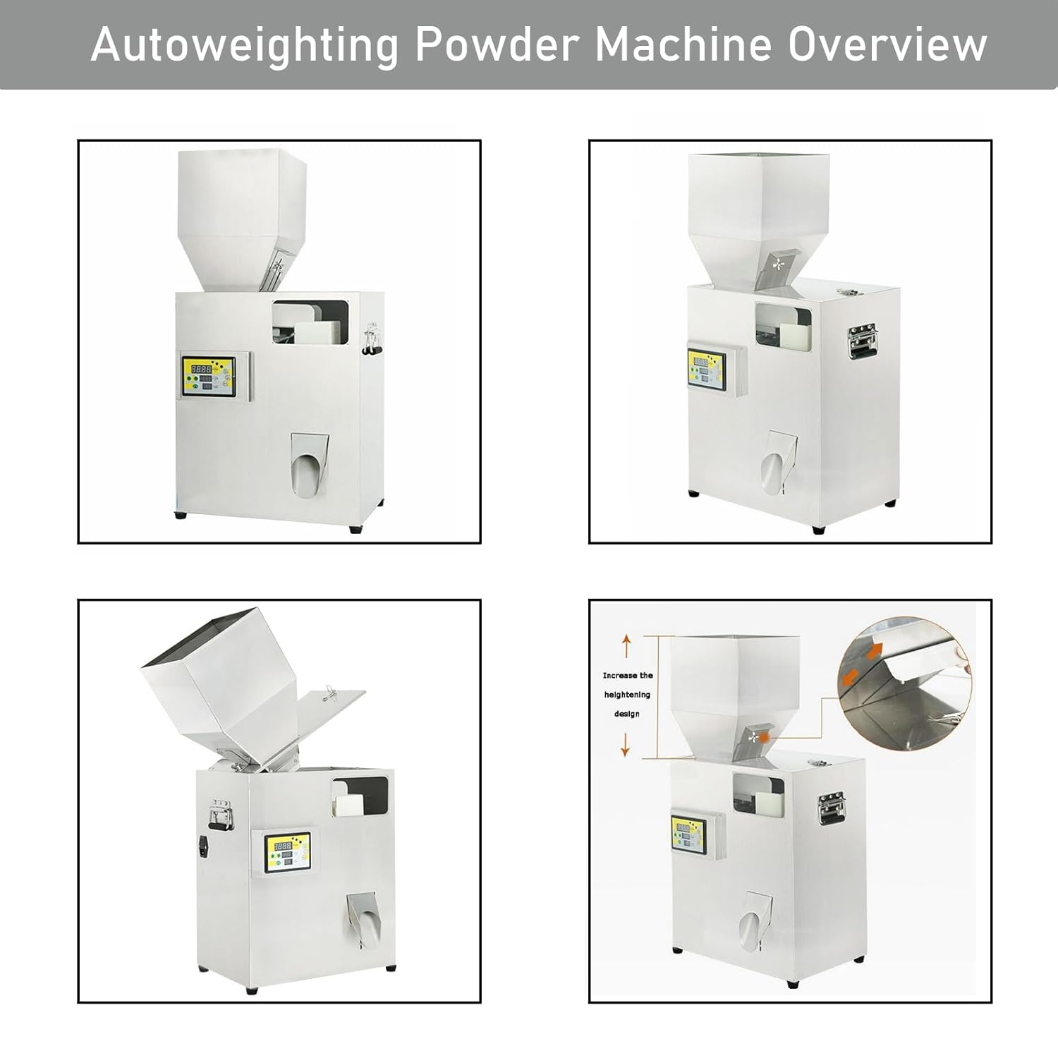 INTSUPERMAI Particle Weighing Filling Particle Packing Machine 10-500g Grains Racking Machine Coffee Bean Weighing Equipment 110V
