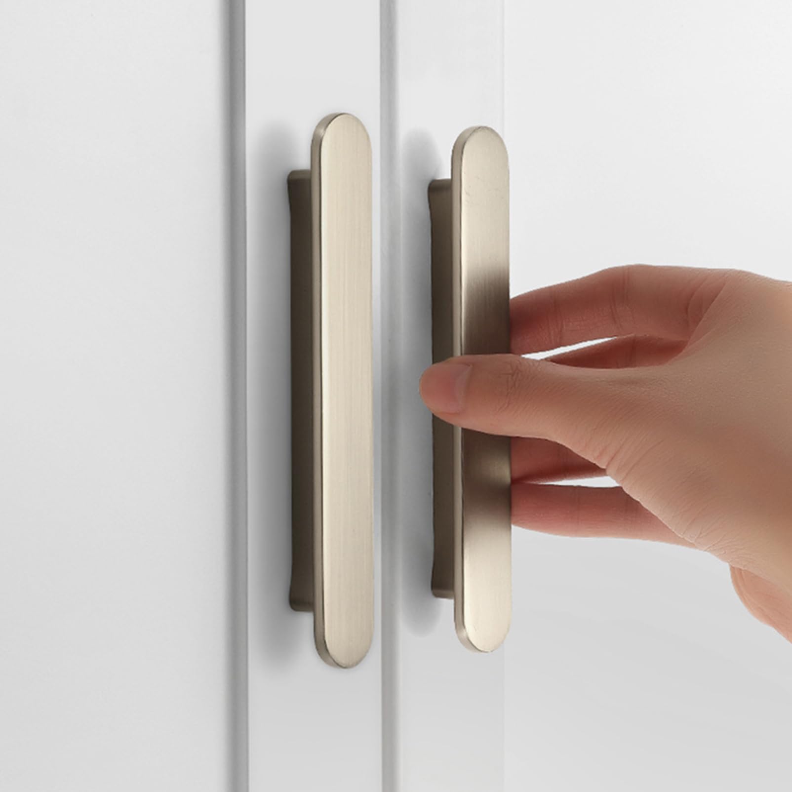 Steytemd 2 Pack Kitchen Cabinet Handles Grey, Solid Zinc Alloy | T-Shape-128mm/5in