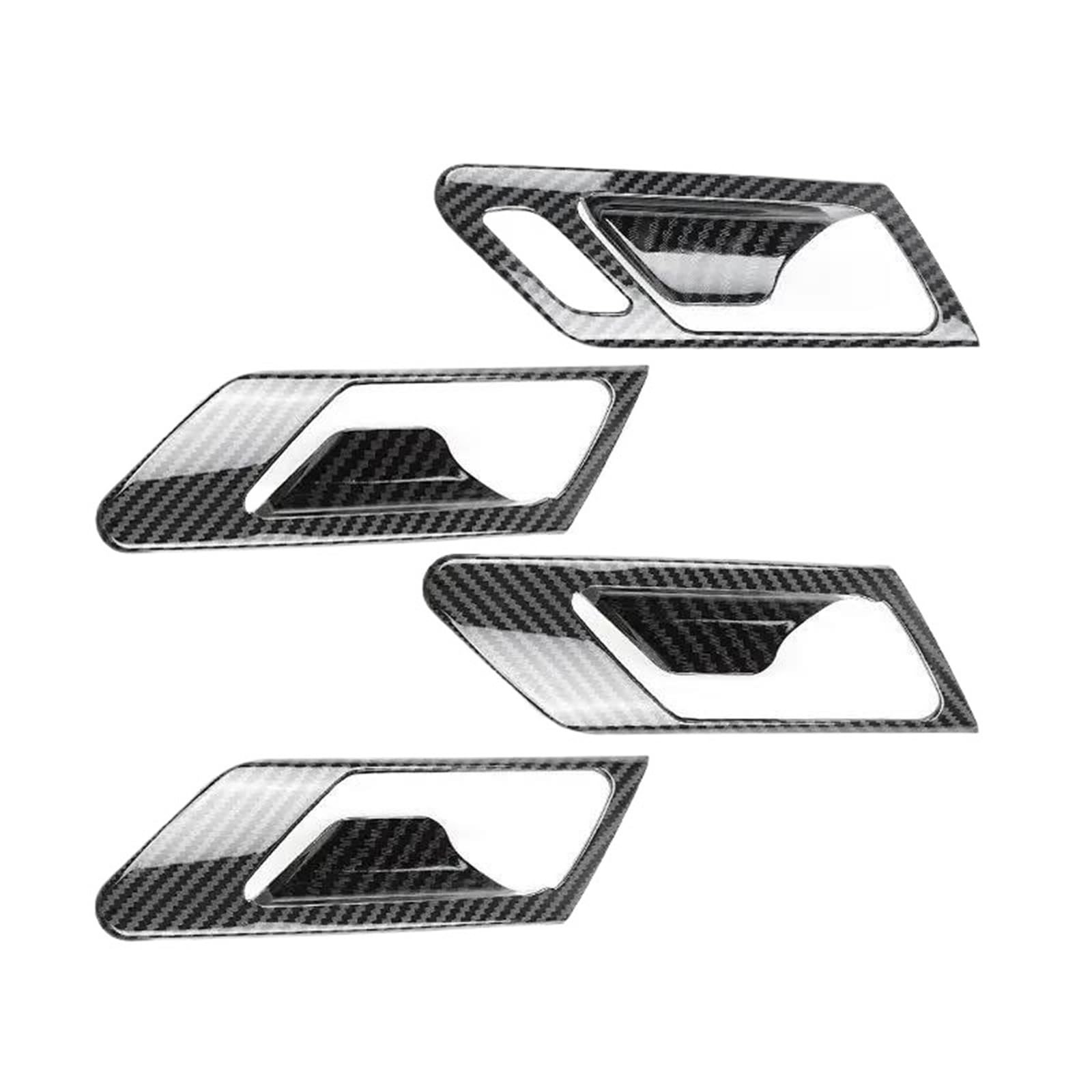 Fhcbutae Rhd Interior Car Handle Lhd/ Abs Carbon Fiber Grain Car Interior Door Handle Pull Bowl Frame Cover Trim For Vw For Golf 6 Mk6 2008-2013(Rhd)