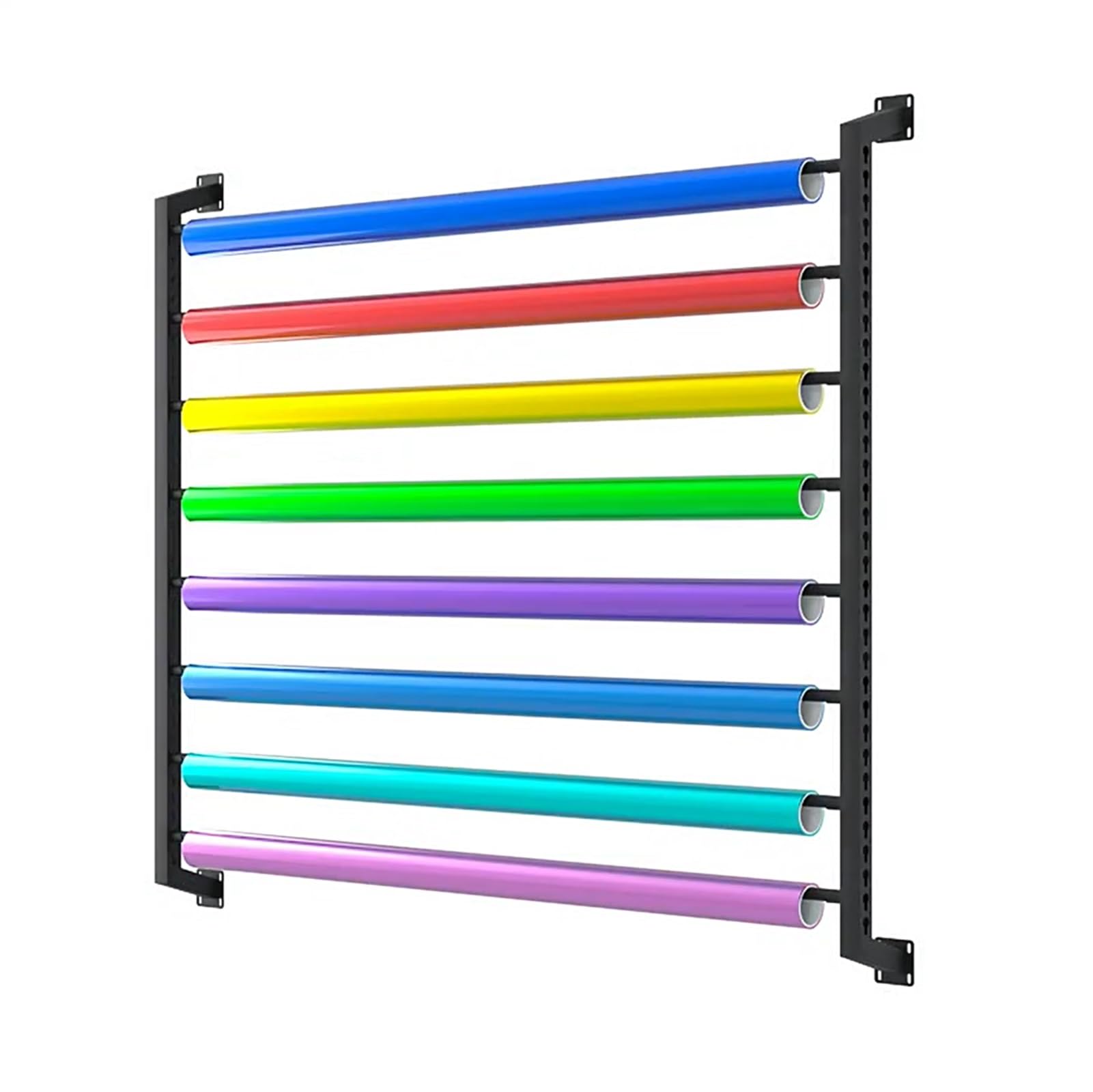 Organizador de tela para rollos grandes con acero resistente y soporte de pared