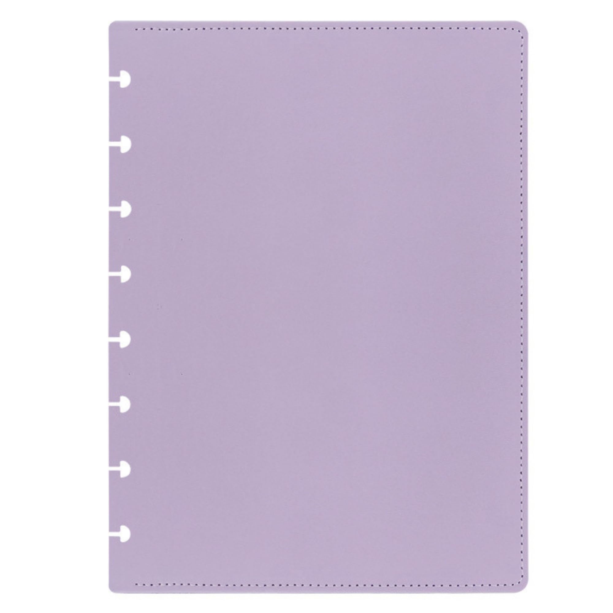ITSYHPRO A5 Size Discbound Journal PU Leather Covers(1 Pair) Compatible with Notebook and Planner(Light Purple,A5) — image 1