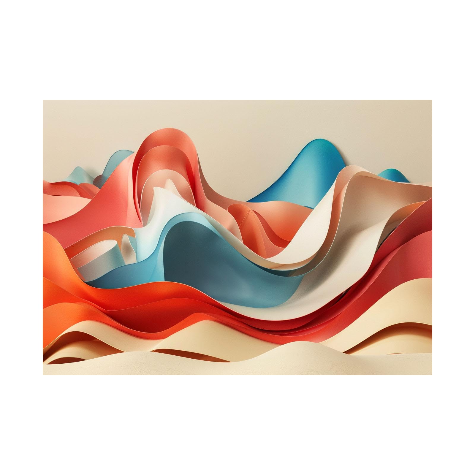 Toile non tissee de decoration murale pour salon abstrait