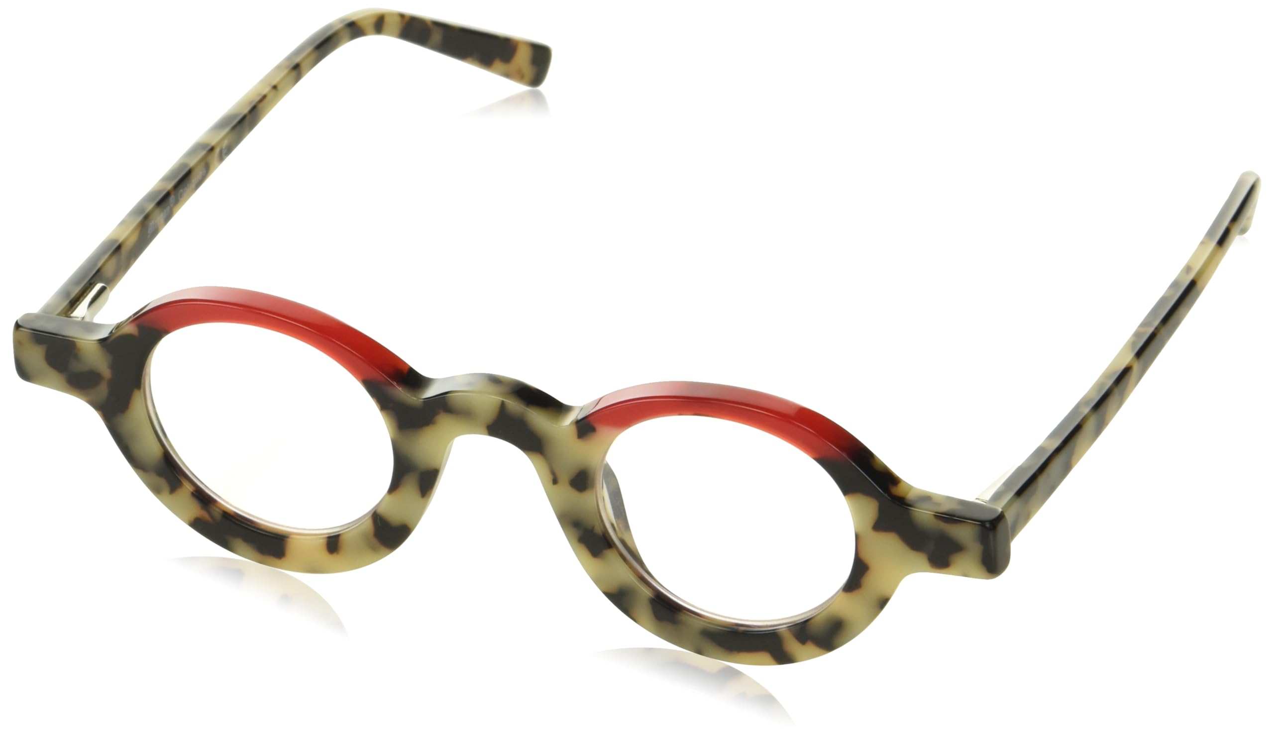 A.J. Morgan Eyewear OOPS-Optical Quality Readers Round Reading Glasses, RED/Leopard, 37mm + 2.75, Red/Leopard, 37mm