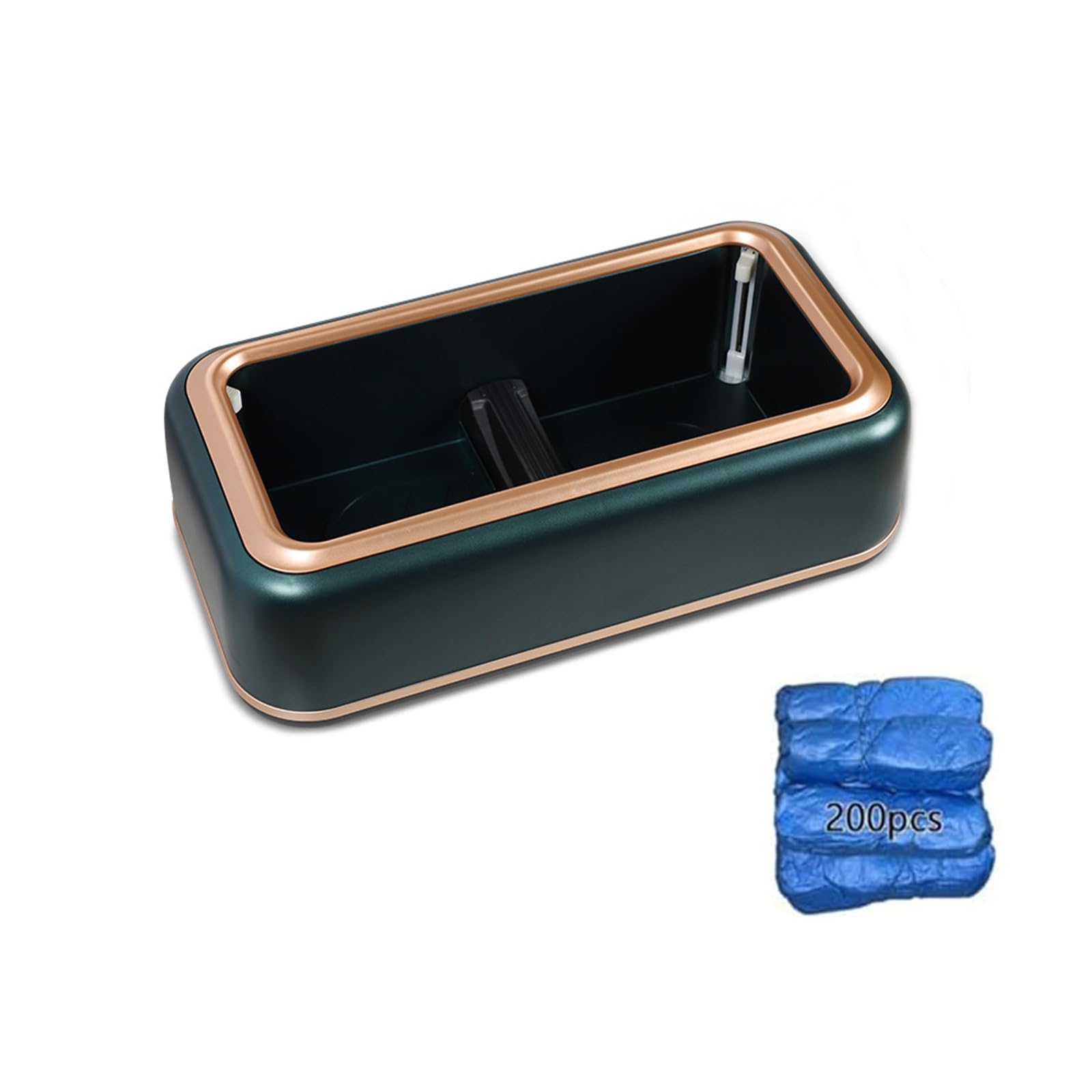 Dispensador Automático de Cubrezapatos Máquina de Cubrezapatos con 200 Piezas Cubrezapatos Desechables Cubrebotas Impermeable, A Prueba de Polvo for Hogar Médico Tienda y Oficina Plata/56(Color:Green)