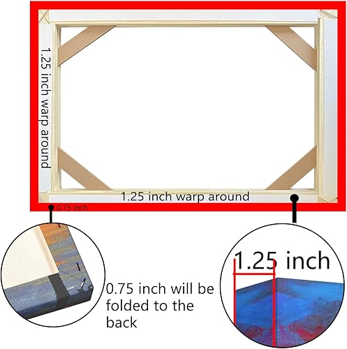 Miniatura 6 de Kit de marco de lienzo de madera maciza, barras de madera maciza para pinturas al óleo, impresiones de lienzo, marco de póster para estirar y