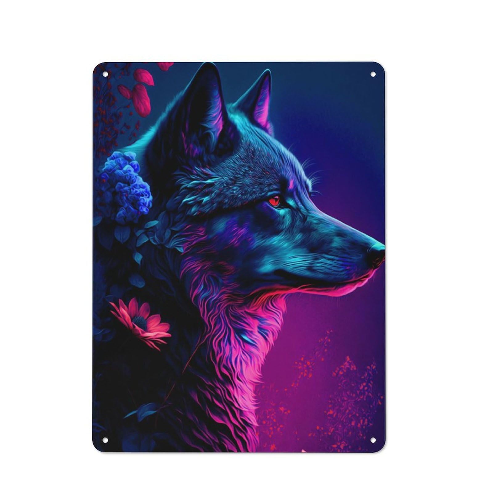Junmoney Style-23 Brilliant Wolf Retro Tin Sign 40X30cm For Café Or Restaurant, Housewarming Wall Decor For People Furnishing Café And Restaurant