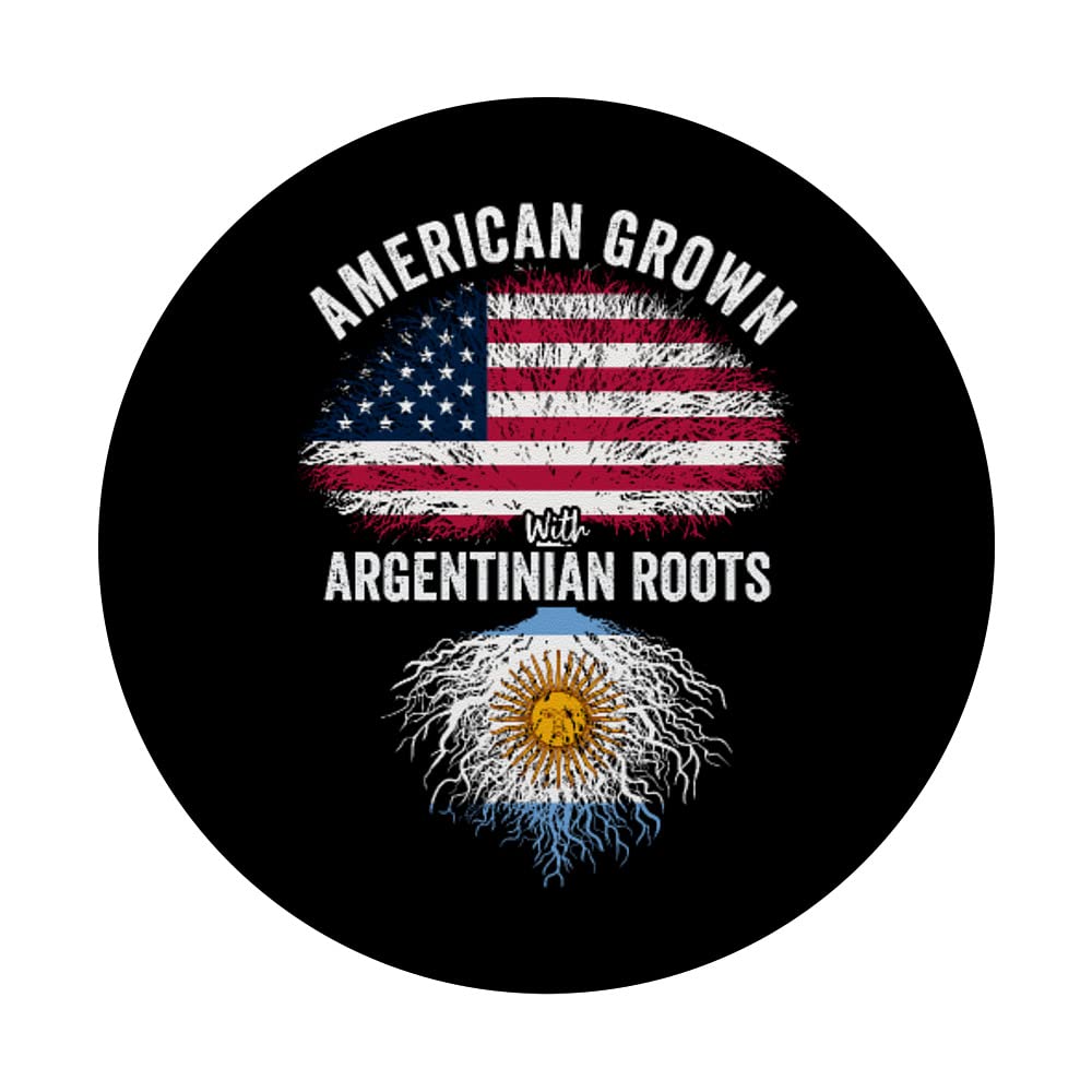 It's In My DNA Proud Argentinian Roots - Hispanic Heritage PopSockets Swappable PopGrip, Black - Image 3