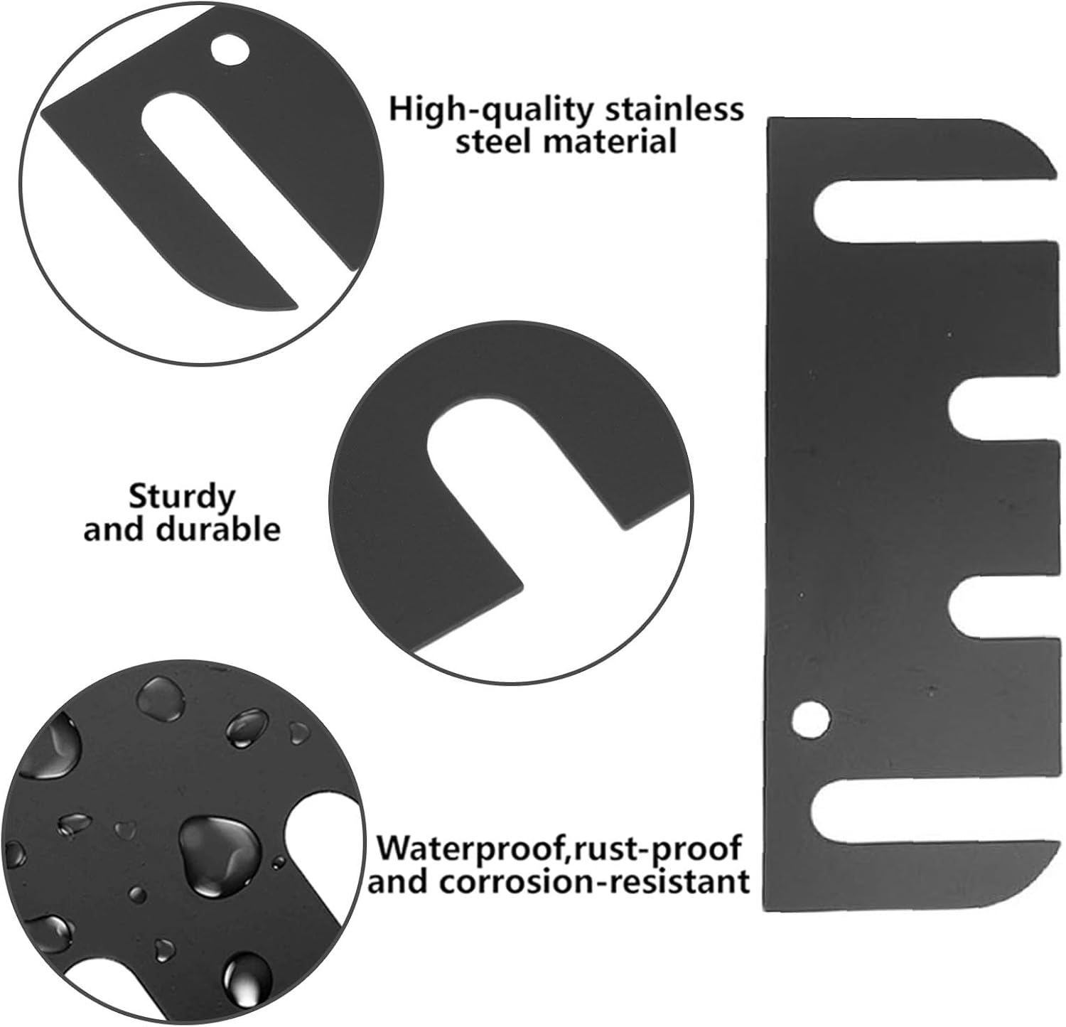 Fafeicy 10pcs Door Hinge Shims Stainless Steel with Coated Finish 4x1.5 Inch for Door Alignment Gap Filling and Loose Hinge Repair