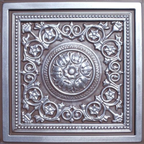Majesty Antique Silver Chocolate (24x24 PVC) Ceiling Tile