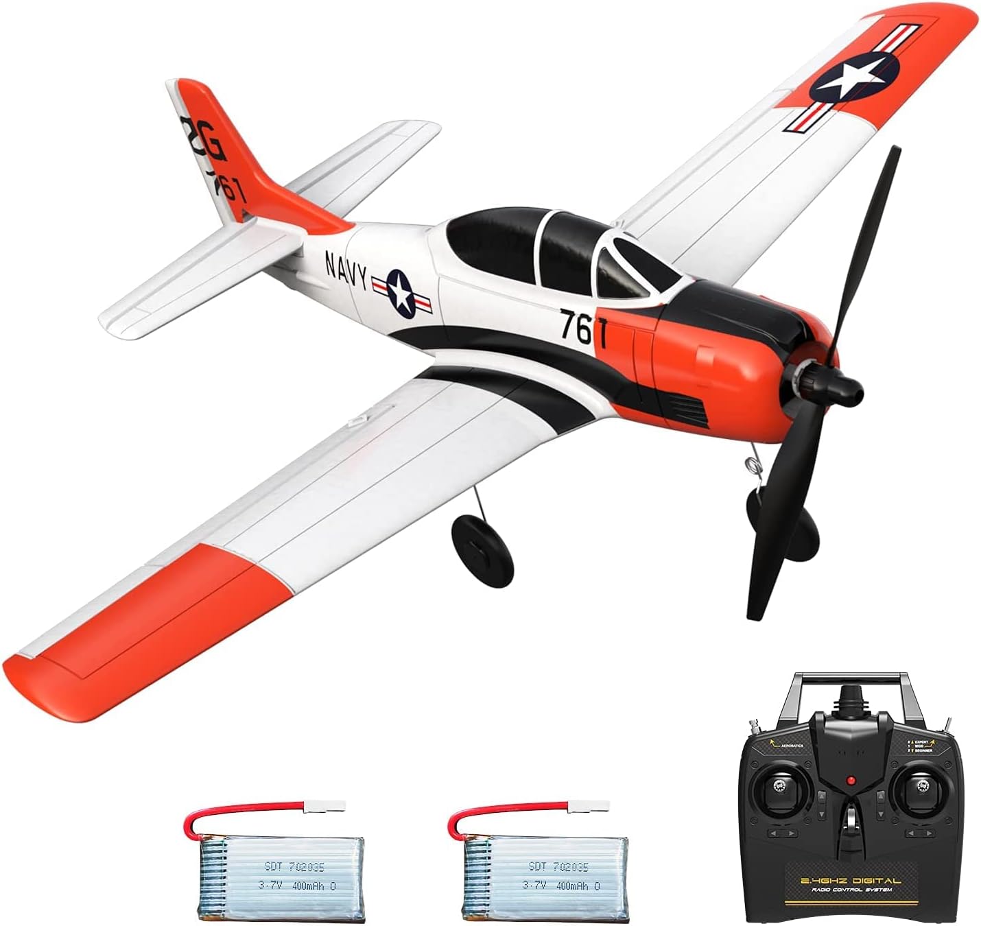 VOLANTEXRC Remote Control Aircraft 2.4Ghz 4CH with Aileron T28 Trojan
