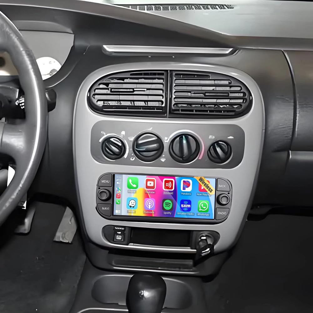 Photo 1 of Android 14 Car Radio for Dodge Neon 2000-2005 with Wireless CarPlay and Android Auto, 6.86 Inch IPS Touch Screen Double Din Car Stereo Head Unit w/GPS Bluetooth WiFi FM RDS SWC Backup Camera, 2+32G