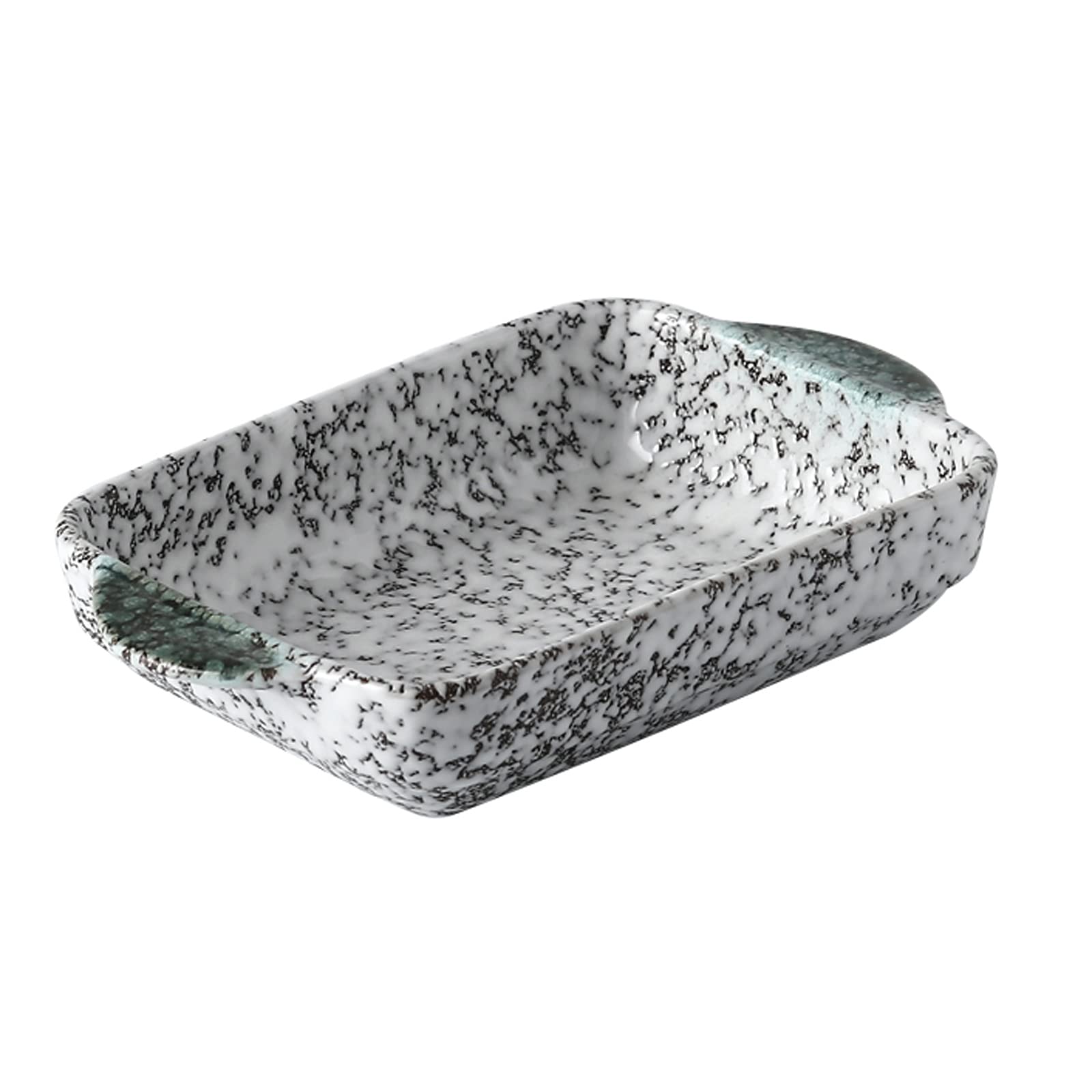 Sartenes para lasaña, Fuente de Horno Rectangular de gres for Asar Profunda con Asas Dobles (1 Pieza)