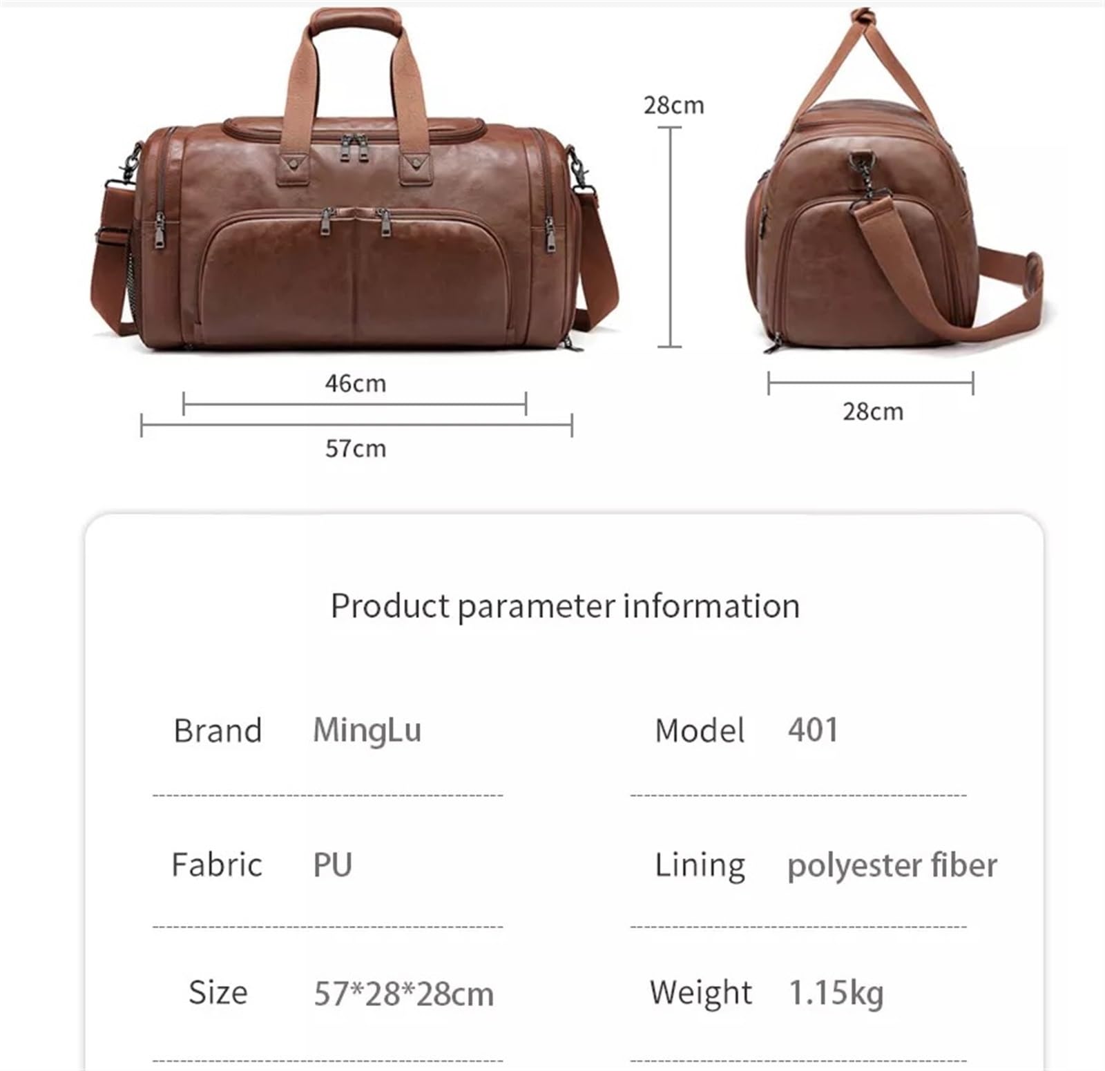 Bolsa Portatrajes Bolsa de Viaje Petate De Cuero Del Viaje De Negocios Del Gimnasio Del Fin De Semana De La Bolsa De Viaje, Bolso De Mano Para El Negocio Del Uso Diario Bolsa Portatrajes de Viaje Bols