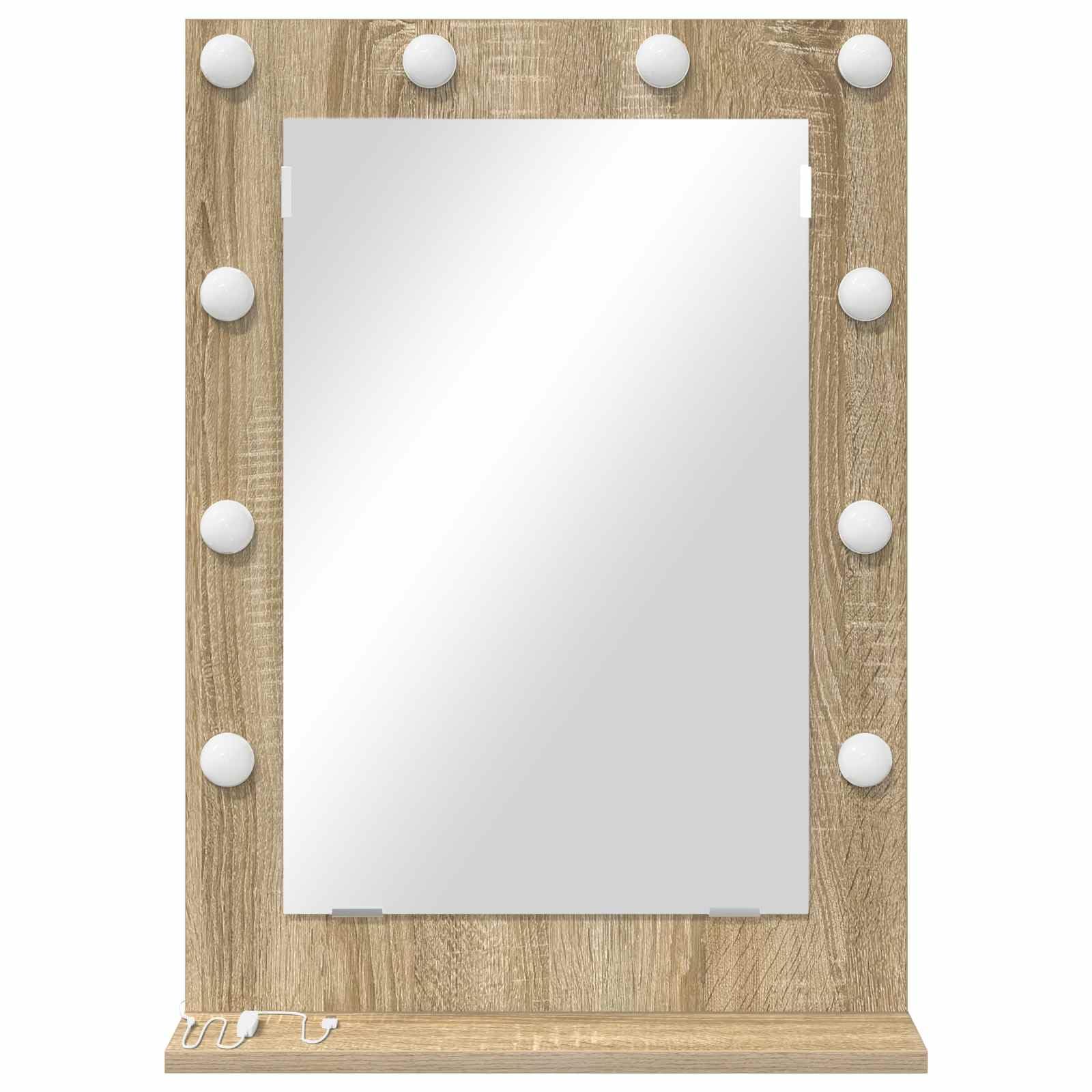 Espejo de tocador con luz blanca cálida, funciona con USB, ideal para cuarto de baño, dormitorio, pasillo y vestidor