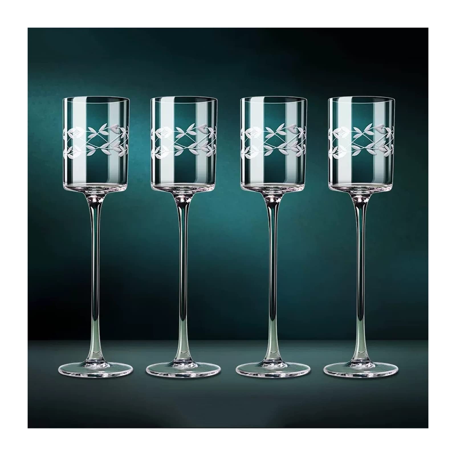 Flûtes à champagne 4 pièces verres à champagne en verre cristal verres à cocktail créatifs légers et transparents verres étincelants vintage 120 ml flûte à champagne haute pour les fêtes (Color : C)