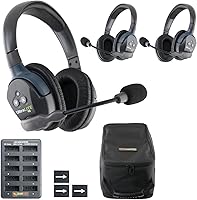 Vista 8 de EARTEC UL2D Ultralite-HD 2-Persona Full Duplex Wireless Intercom Headset Sistema de Comunicación, Auriculares de Doble Oído, Alcance de hasta 1000