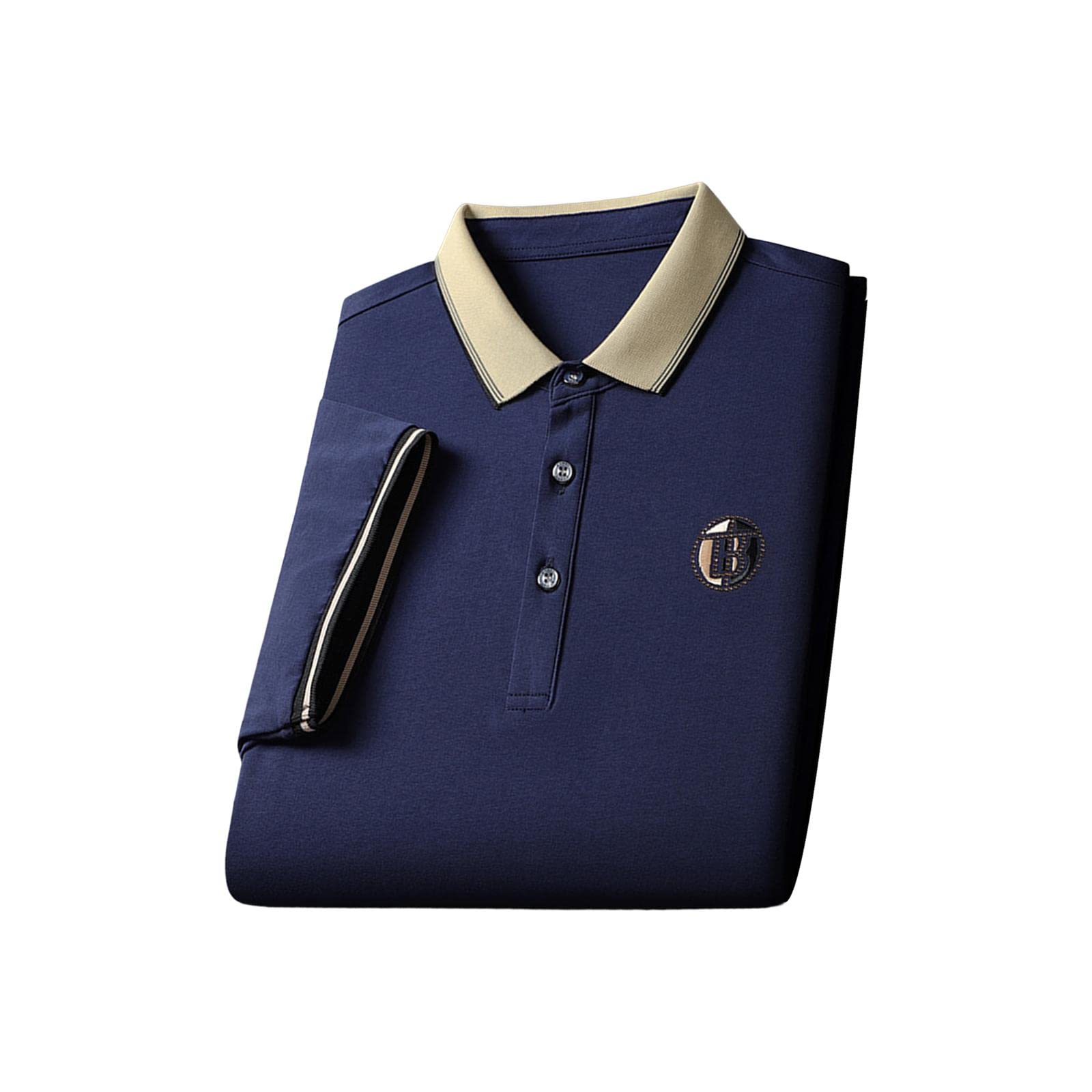 Mens Shirt Comfortable Short Sleeve Rugby Shirts Men for Hiking Tennis Party Royal Blue XL-picture-38