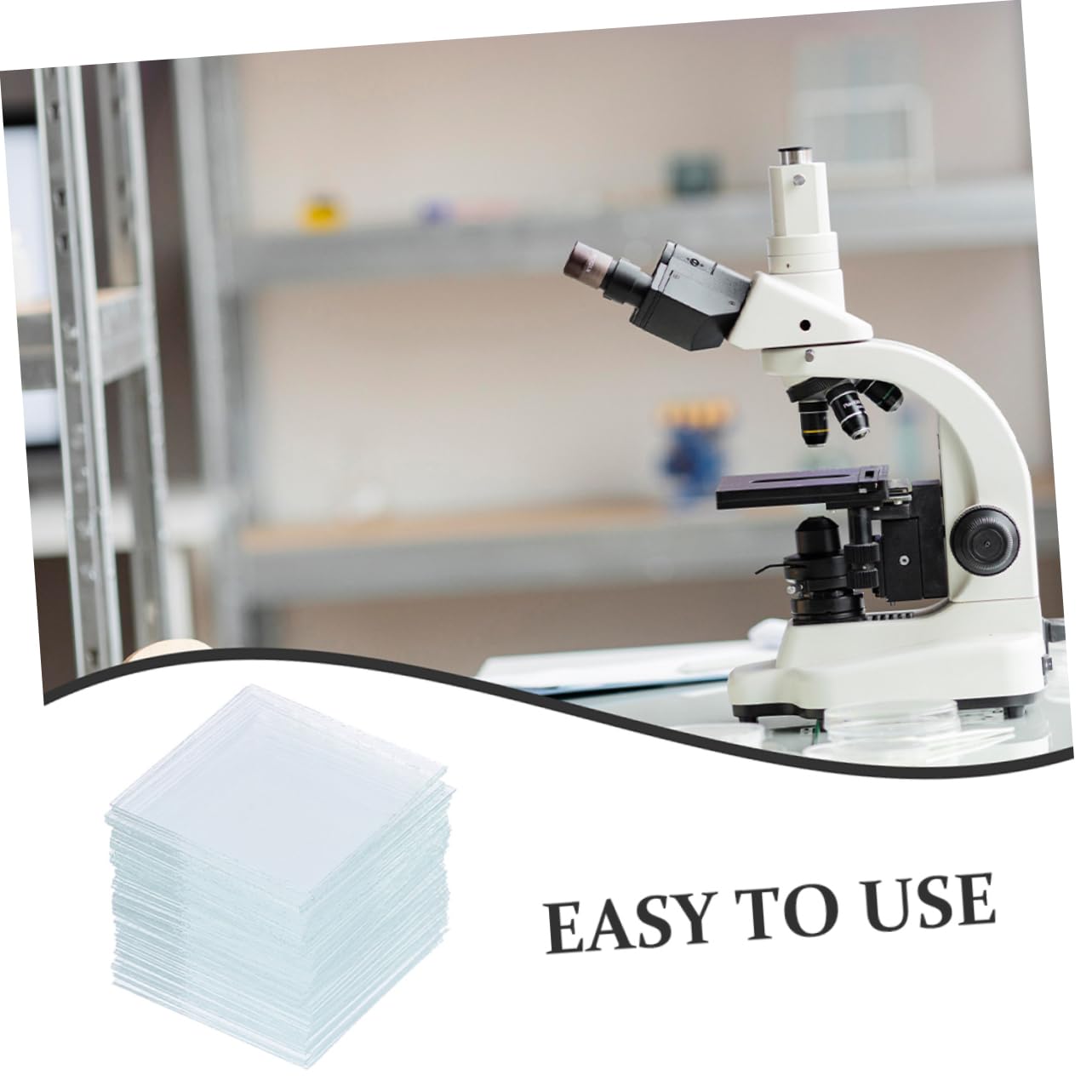 OSOLADY 1000 Pcs Glass Slide Microscope Slides Clear Microscope Slides Square Microscope Slides Covers Square Microscope Slides Clear Glasses Square Glasses Square Coverslip Slide