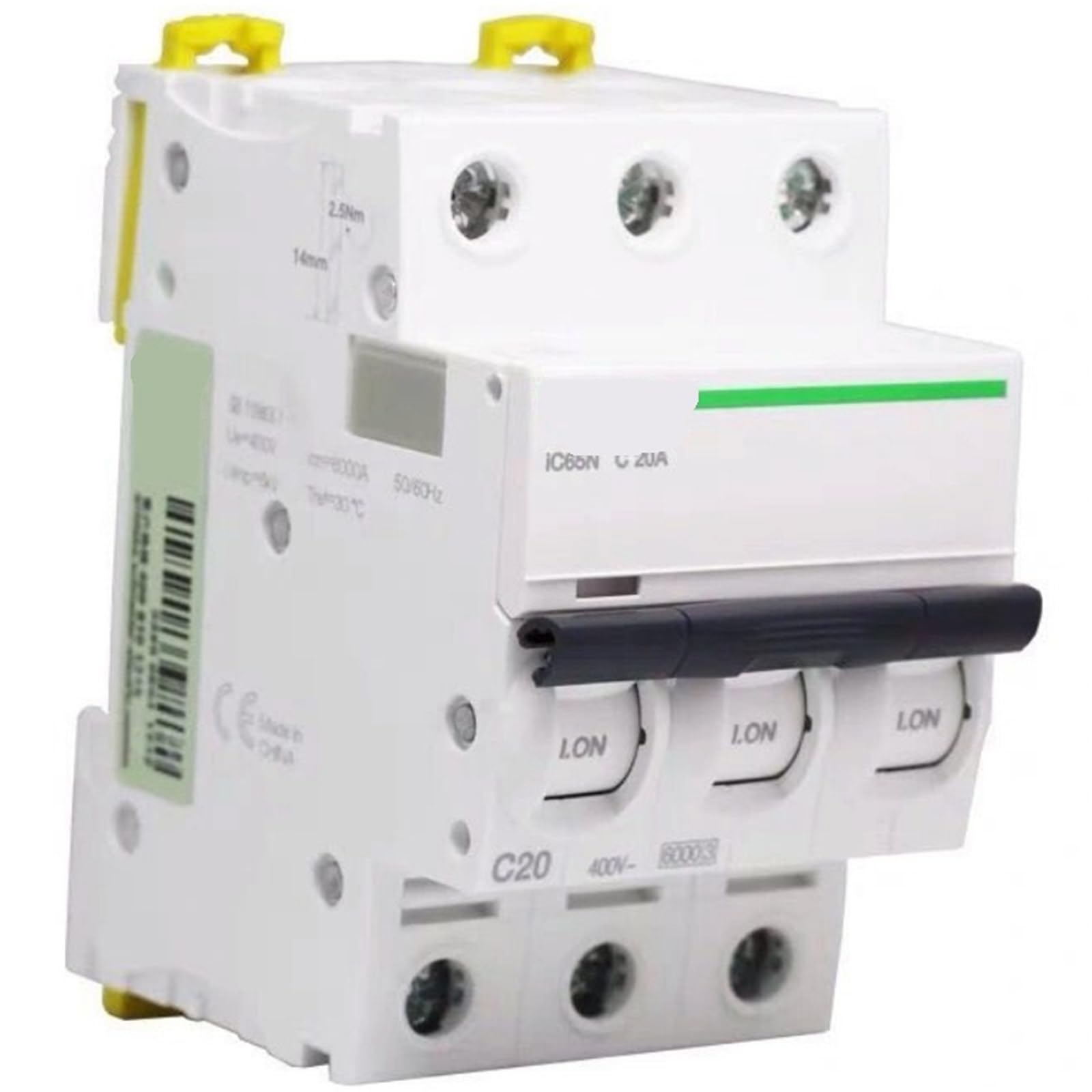 Mini disjoncteur électrique iC65N 1P 1A courbe C pour tableau