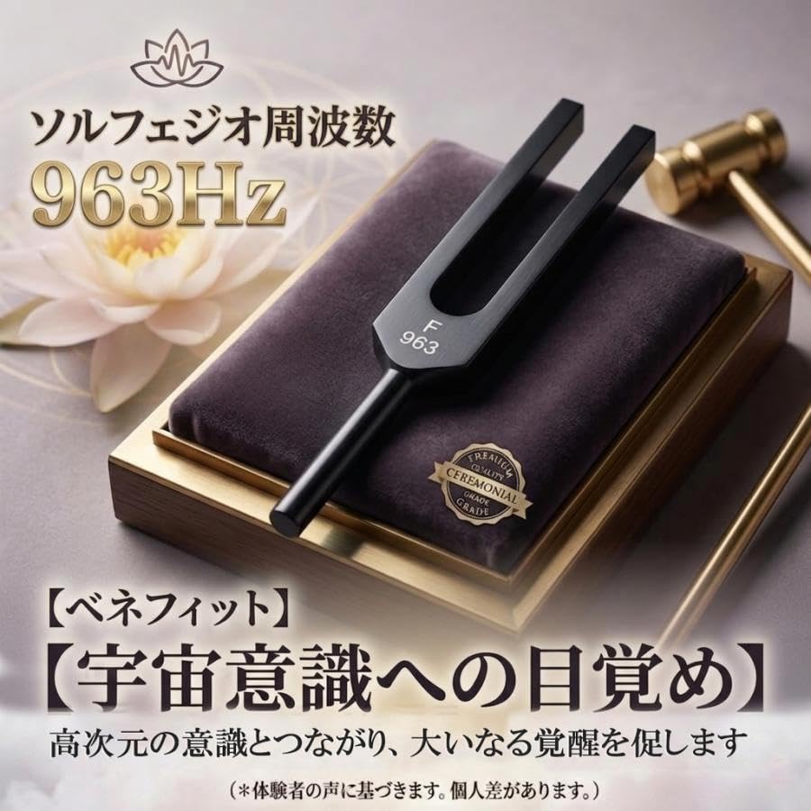 Amazon | ソルフェジオ周波数 音叉 おんさ チューナー 1本 + マレット