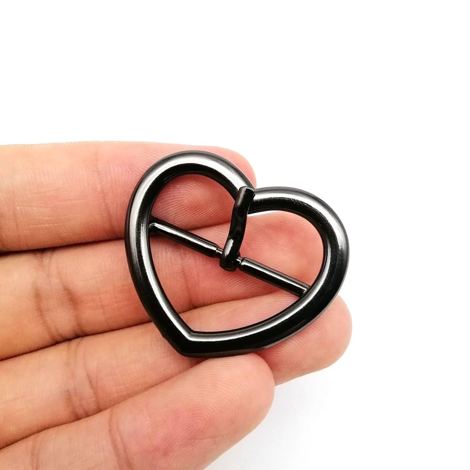 Hebillas de cinturón, 20 unidades, de metal, ancho interior de 20, 24, 31, 39 mm, ajuste en forma de corazón, hebilla de rodillo, anillo a presión, bolsa de cuero, correa de hombro, reparación