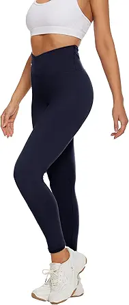 High Waisted Leggings for Women - No See Through Tummy Control Cycling Workout Yoga Pants with Pockets Reg & Plus