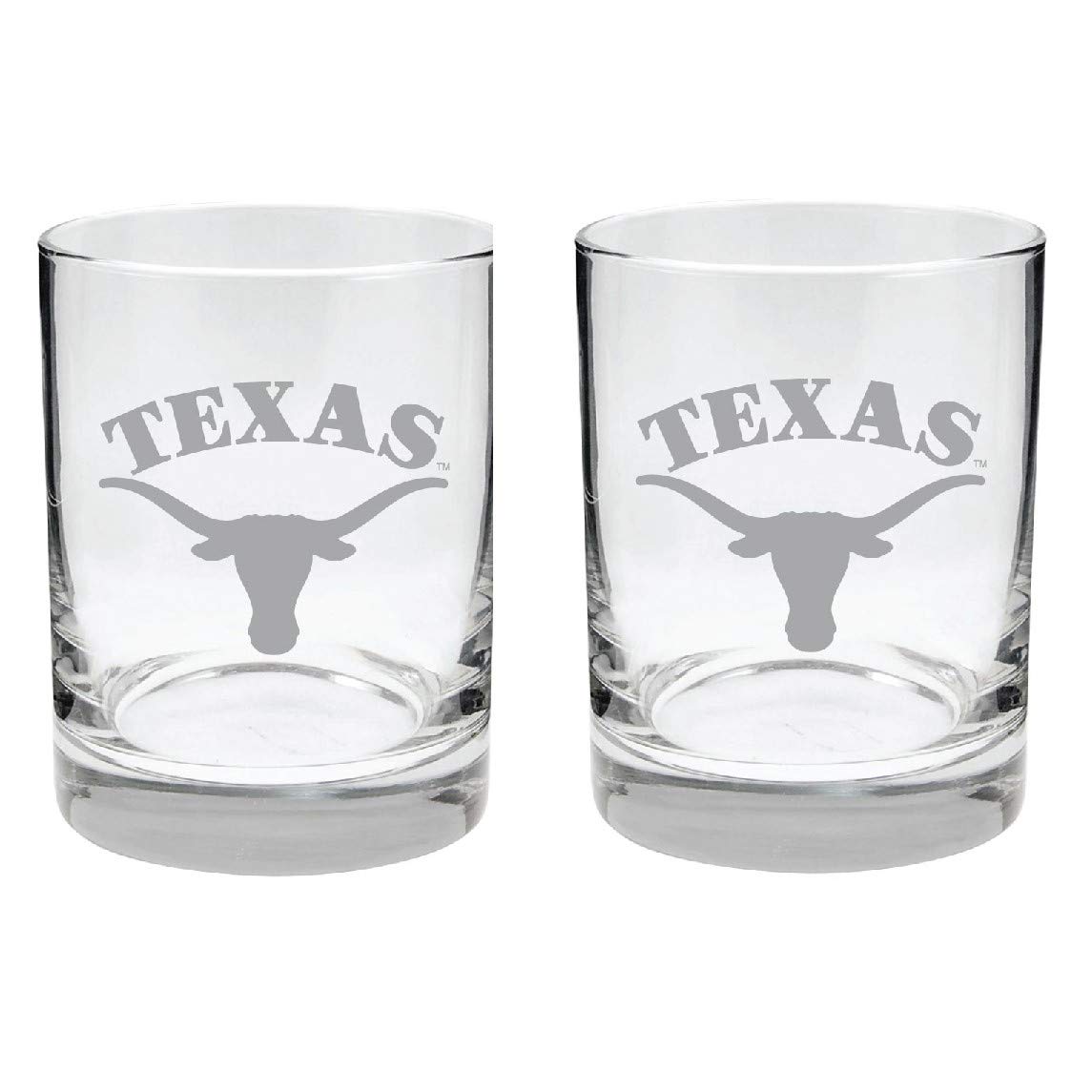 Texas Longhorns Satin Finish Rock Glass Set of 2 14oz