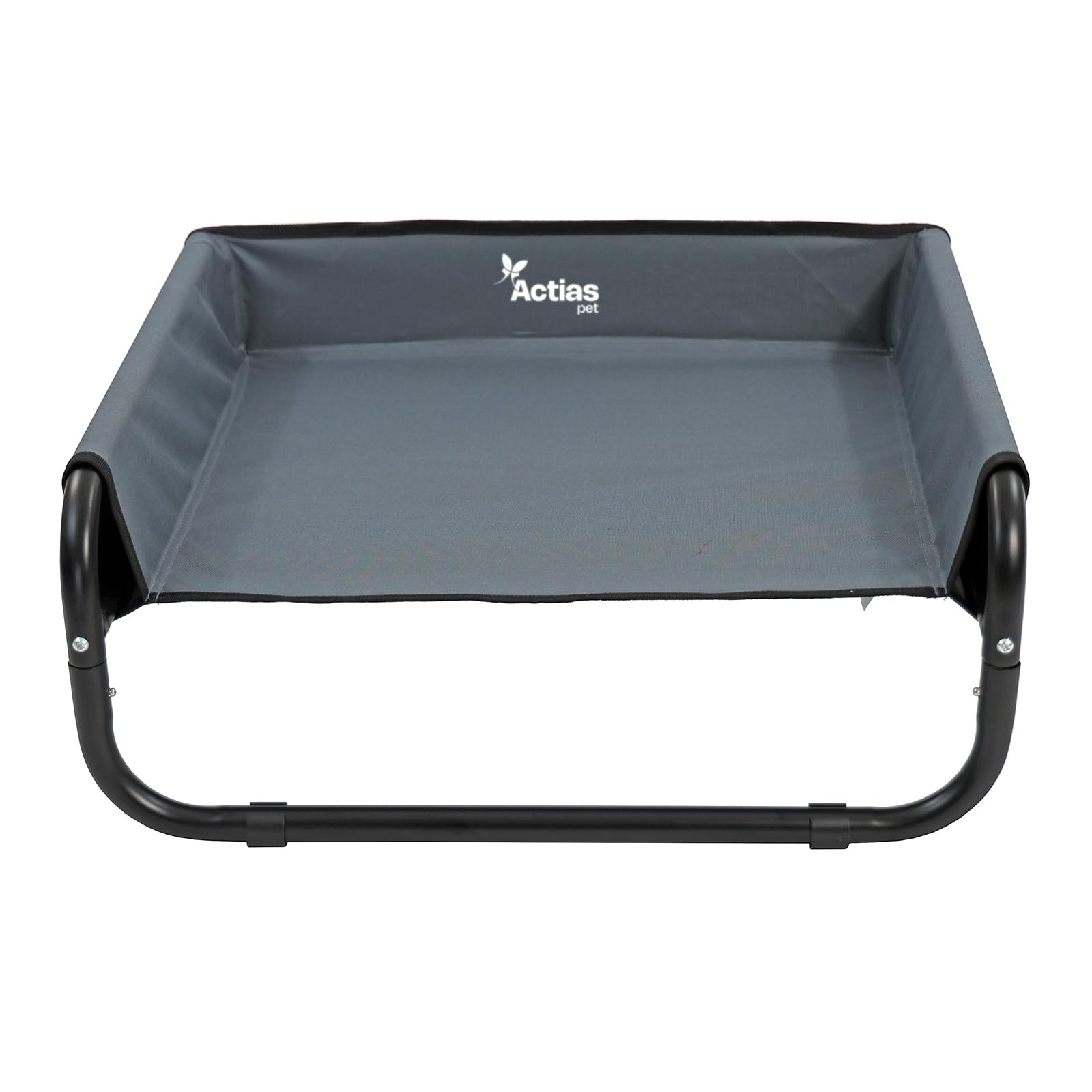 Actiaspet - Elevated Dog Bed/Steel Frame with Raised Sides | Black or Grey (Grey, Small)