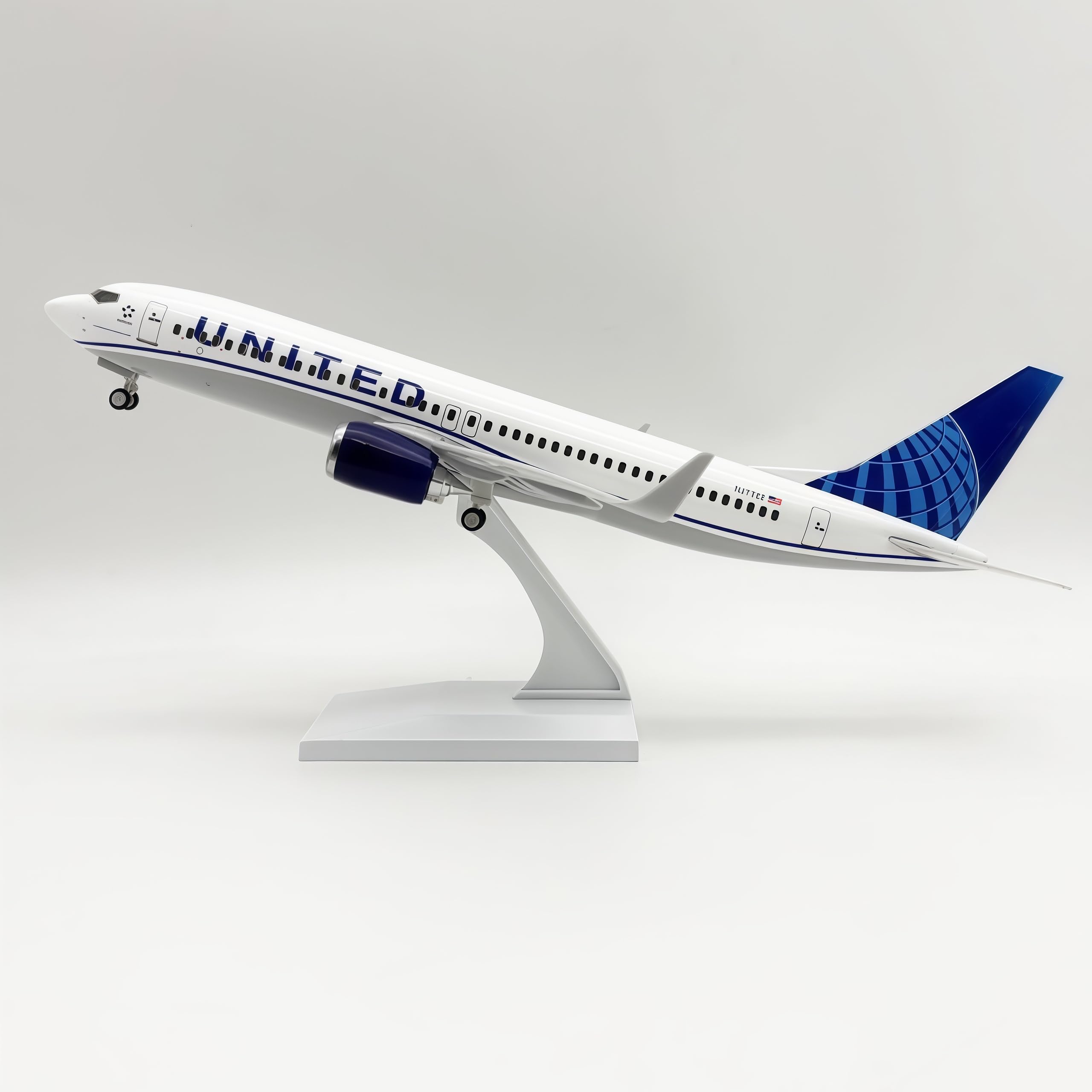 LGSRSNXHTX 1/200 Diecast Metal Airplane Model with Stand United B737 Plane Model for Adult Aviation Gifts,Desktop Display Airplane Ornament
