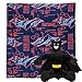 Northwest Batman Cyber Symbols Character Hugger Pillow & Silk Touch Throw Blanket Set, 40