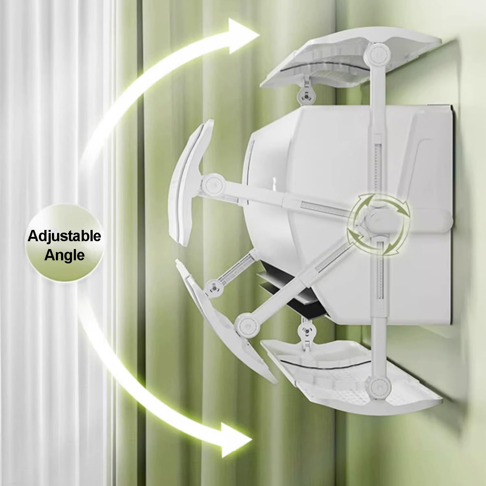 Deflettore Condizionatore Universale Telescopico Deflettore Aria Condizionata Regolabile con Attacco Laterale, Adatto per Soggiorno, Camera da Letto, Studio e Ufficio