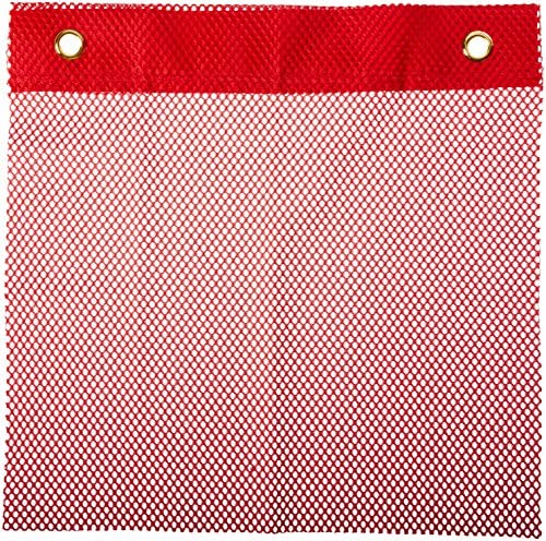 RoadPro 1818G Red 18" x 18" Mesh Warning Flag with Grommets, 18 Inch x 18 Inch - Image 3